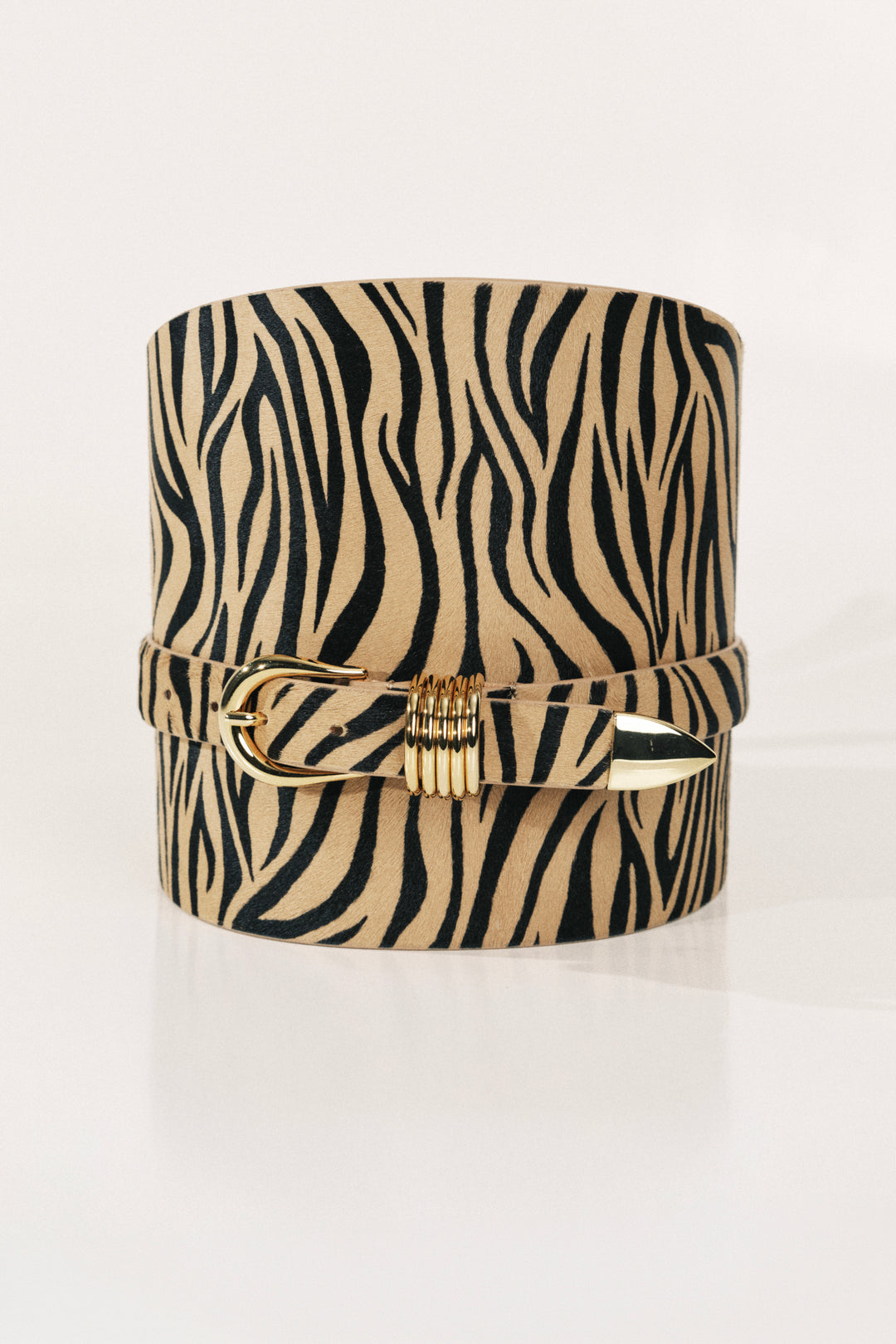 Bodice Belt Zebra Calf Hair Gold