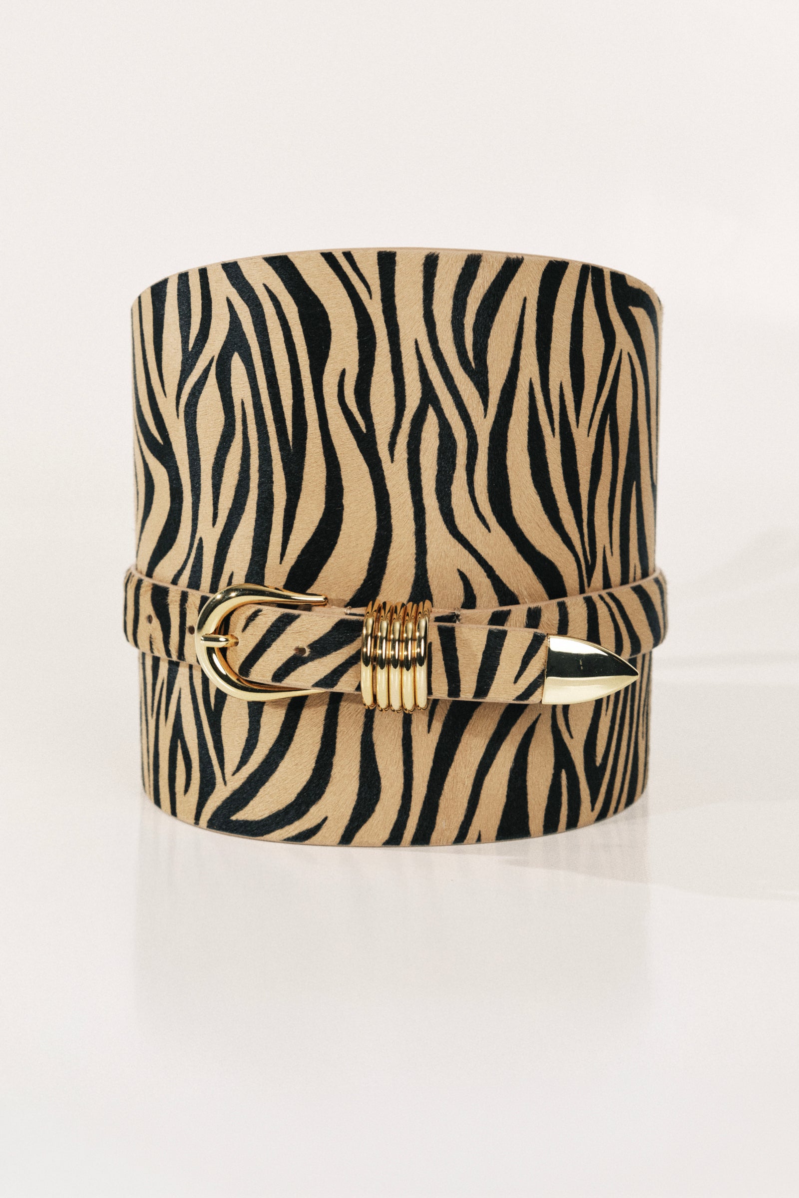 Bodice Belt Zebra Calf Hair Gold
