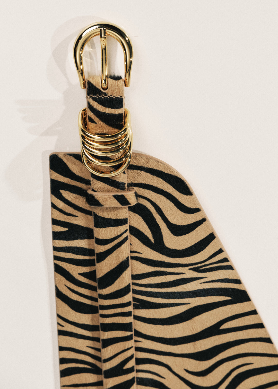 Bodice Belt Zebra Calf Hair Gold