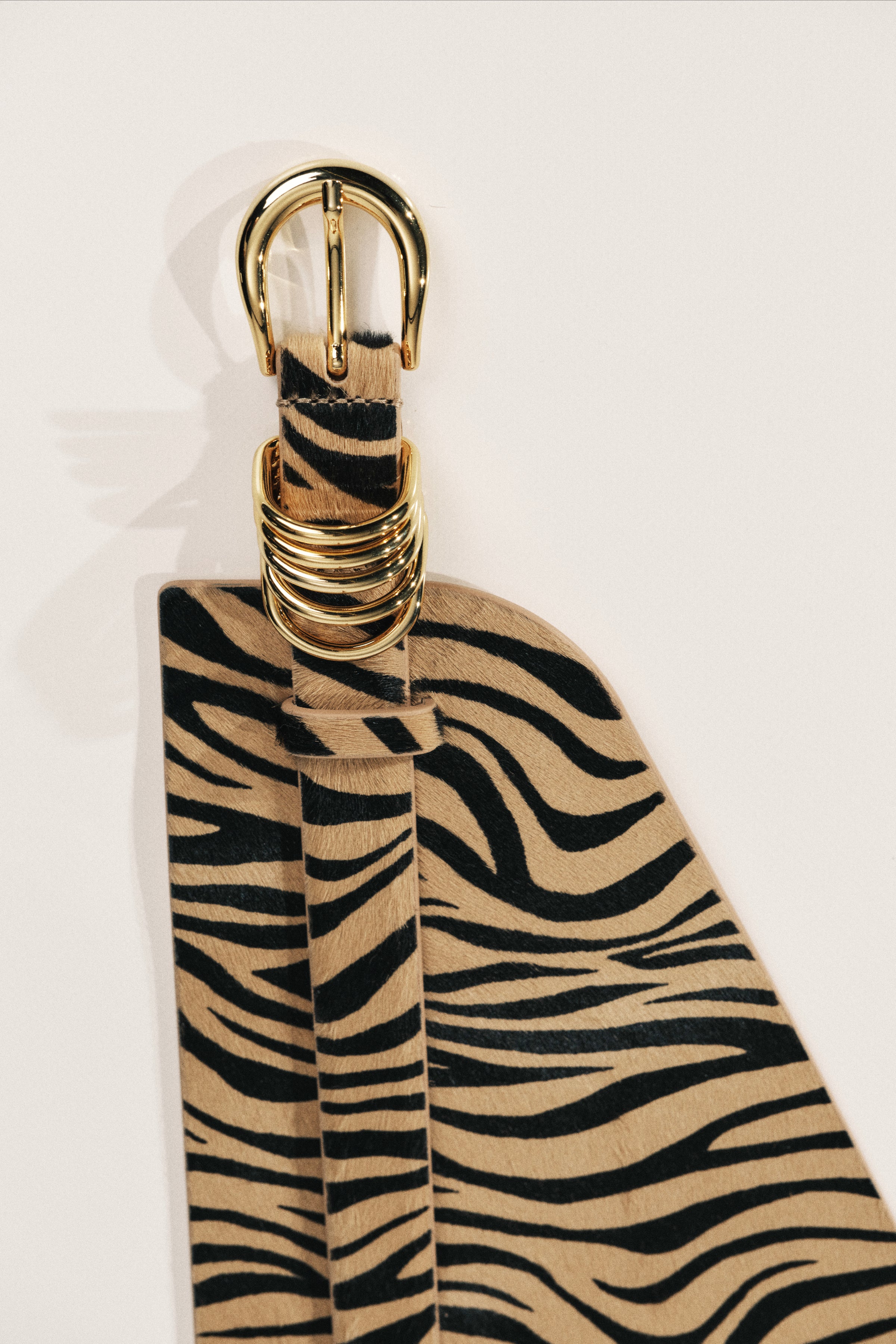 Bodice Belt Zebra Calf Hair Gold