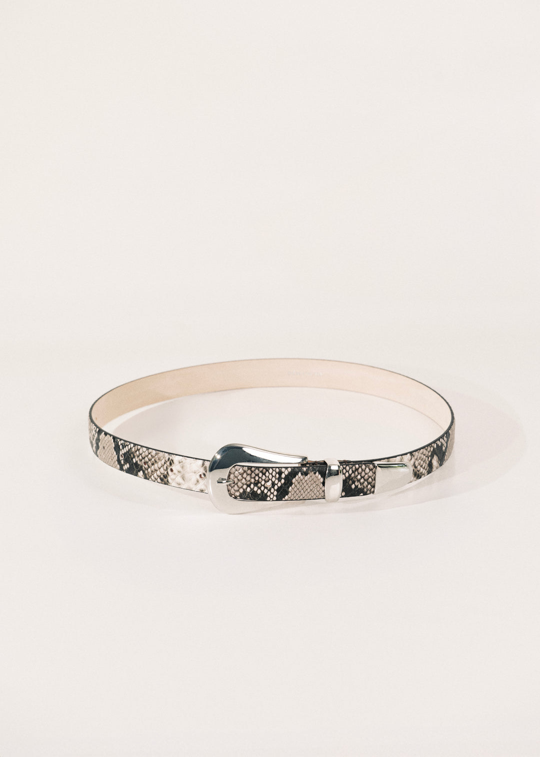 Colette Beige Snake Silver