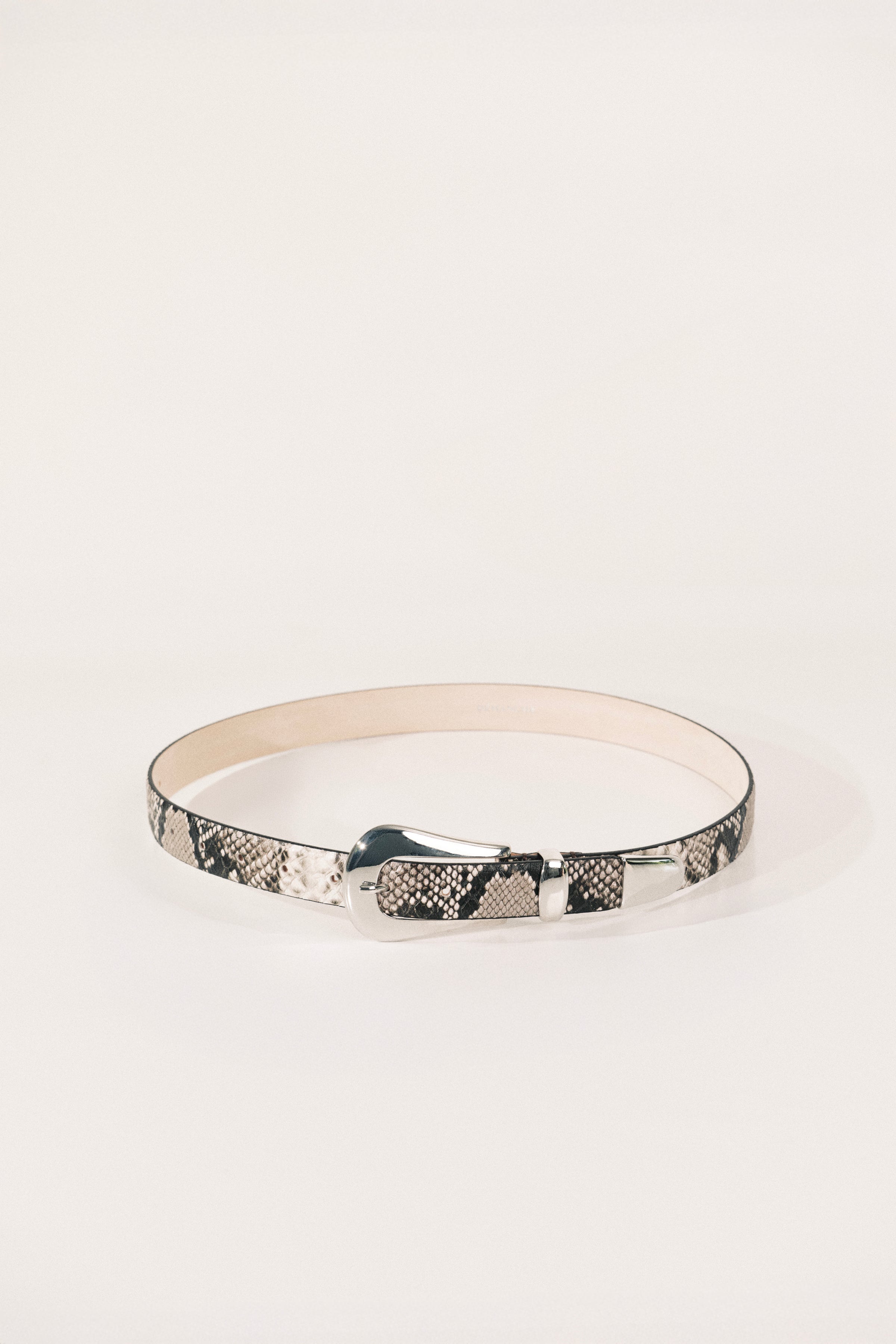 Colette Beige Snake Silver