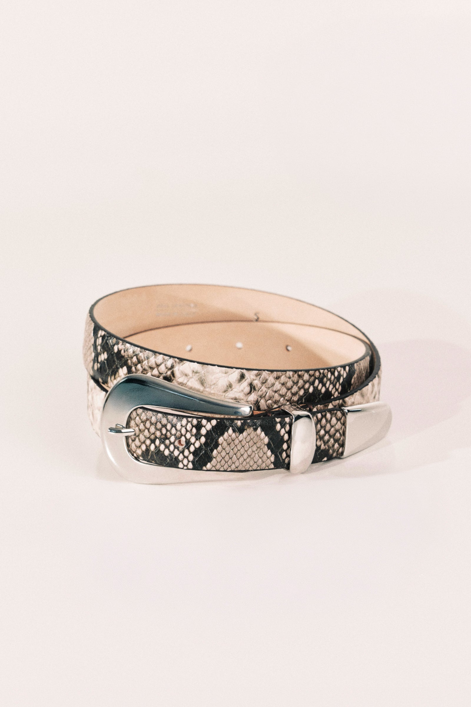 Colette Beige Snake Silver