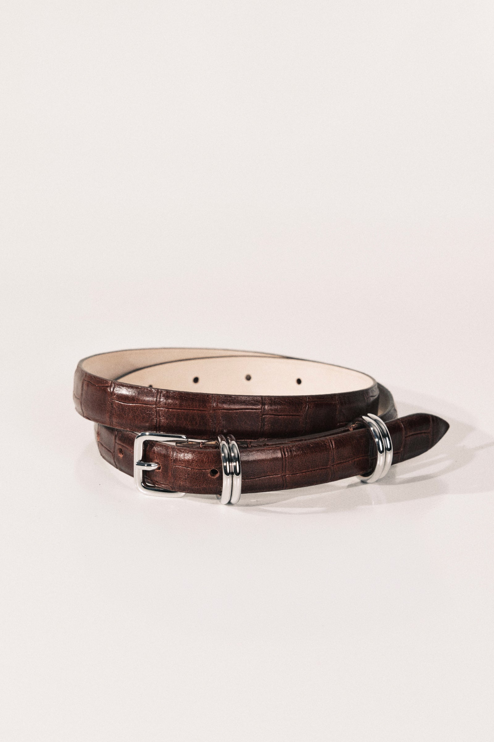 Constance Dark Brown Alligator Silver