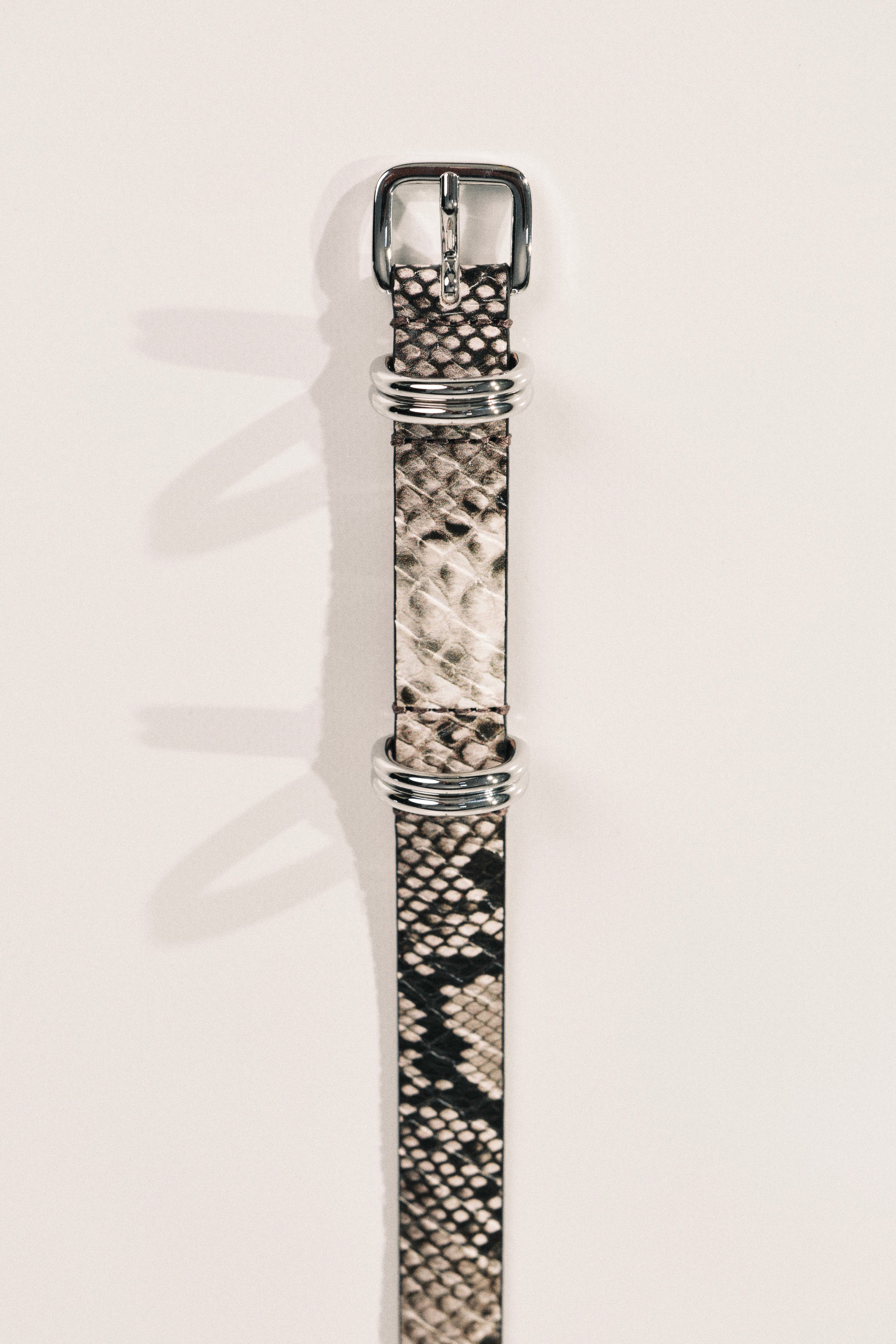 Constance Beige Snake Silver