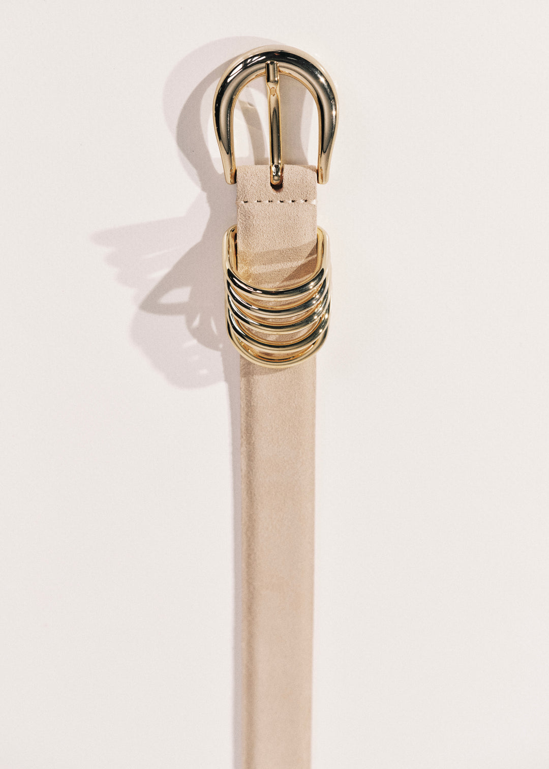 Hollyhock Beige Suede Gold