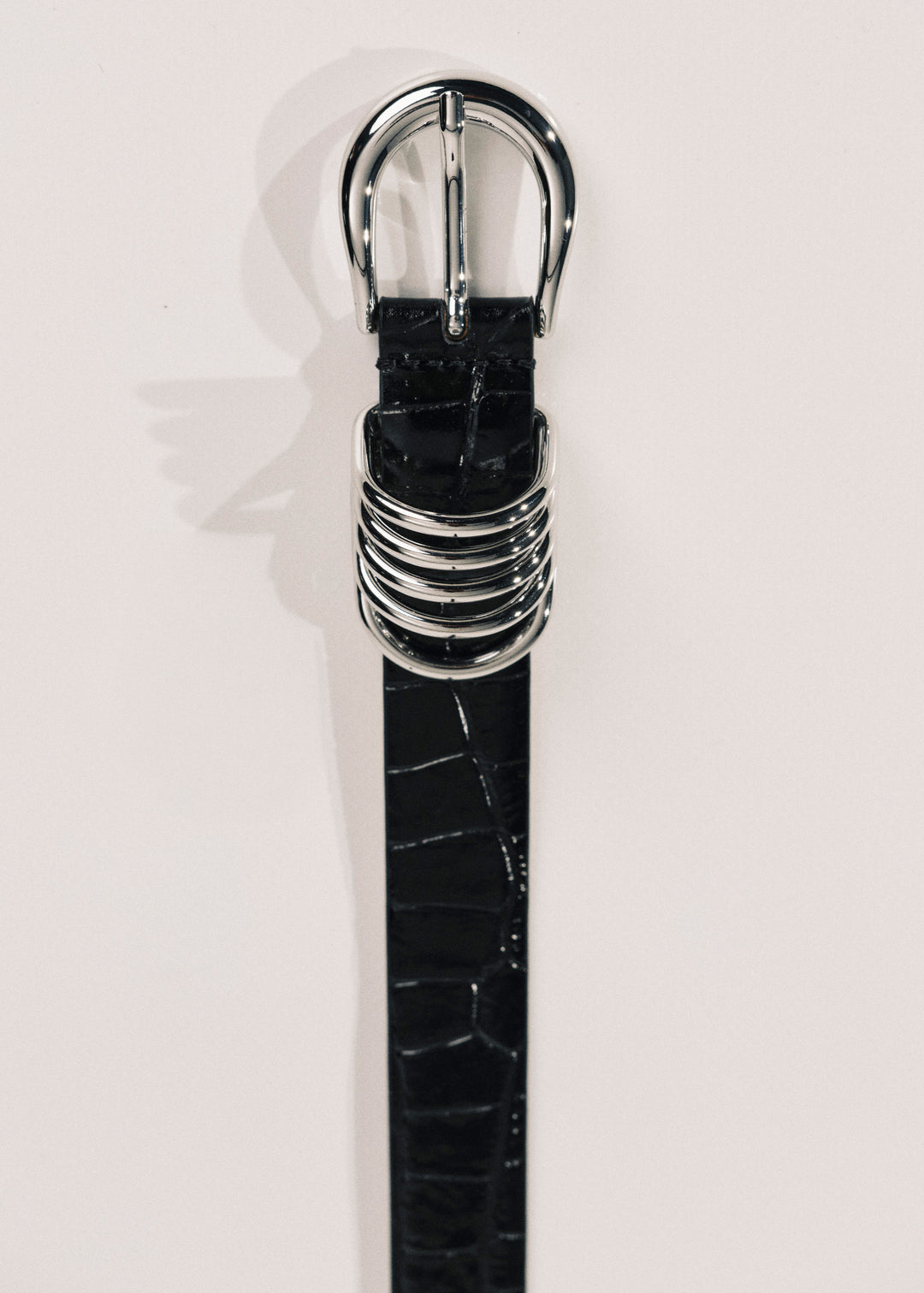 Hollyhock Black Croco Silver