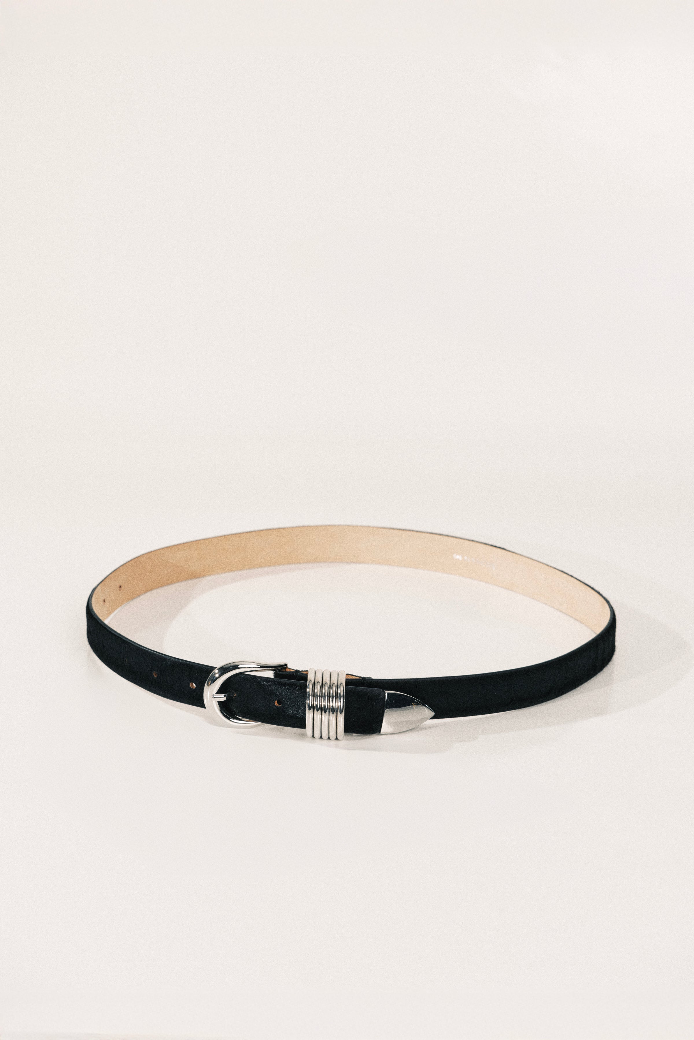 Hollyhock Black Calf Hair Silver