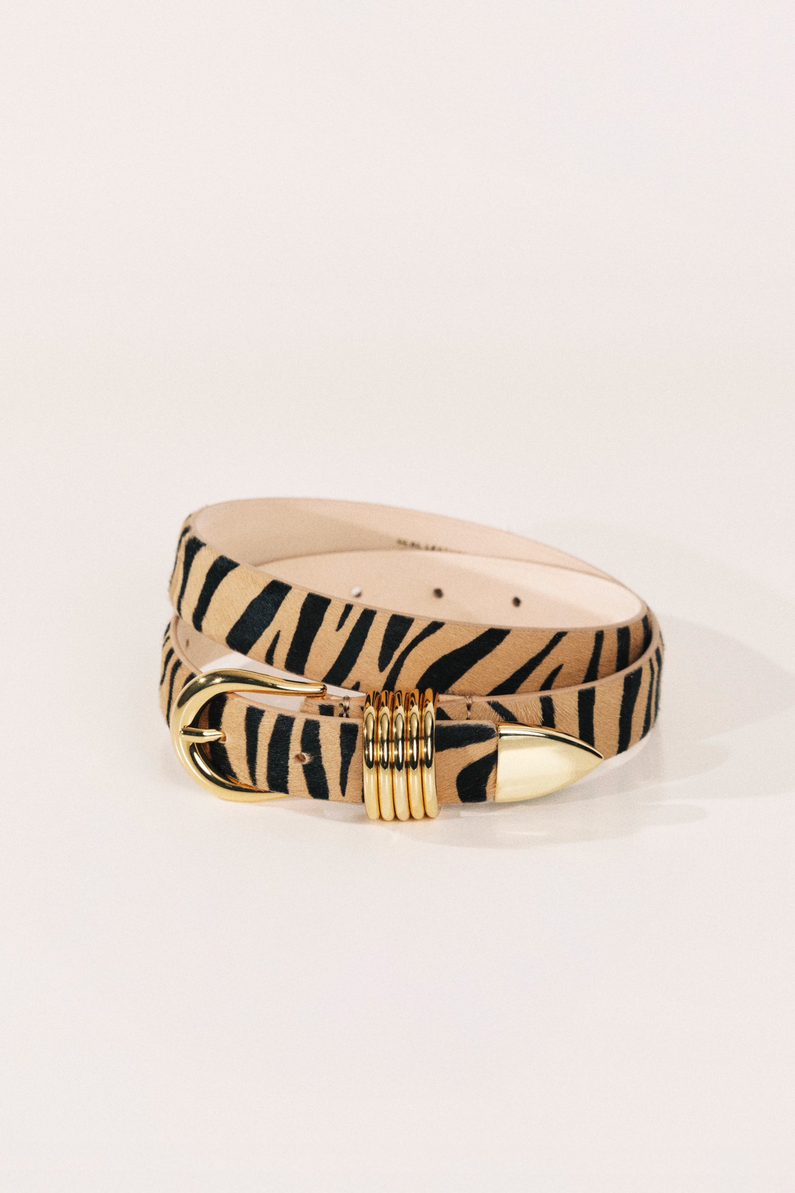 Hollyhock Zebra Calf Hair Gold