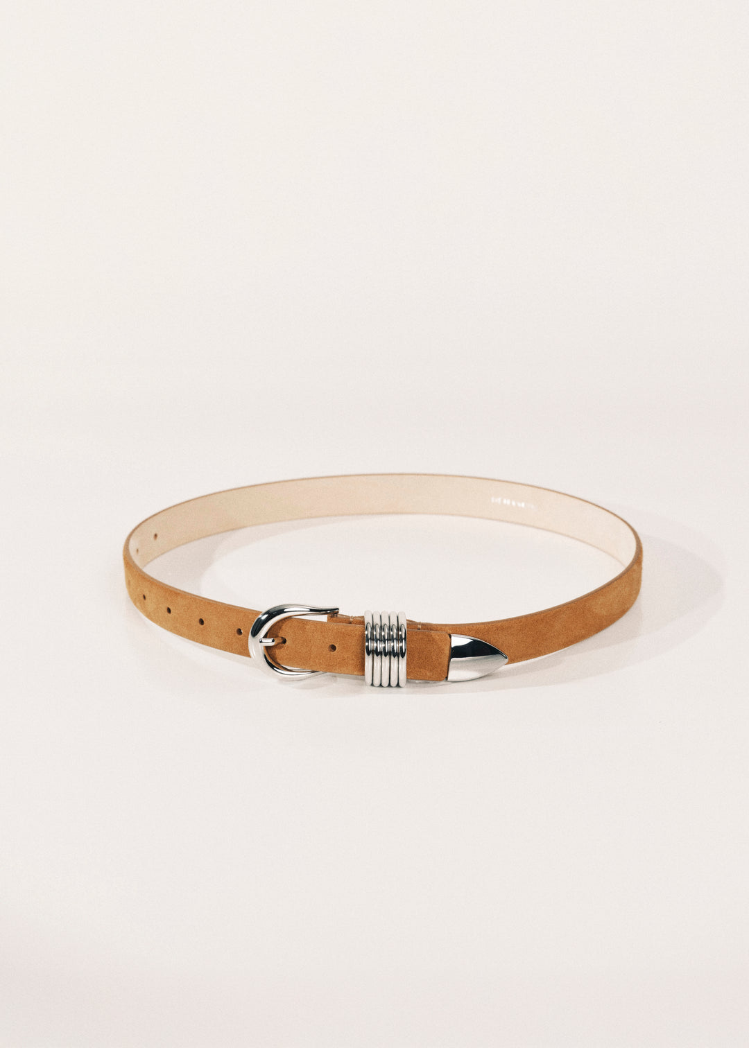 Hollyhock Caramel Suede Silver