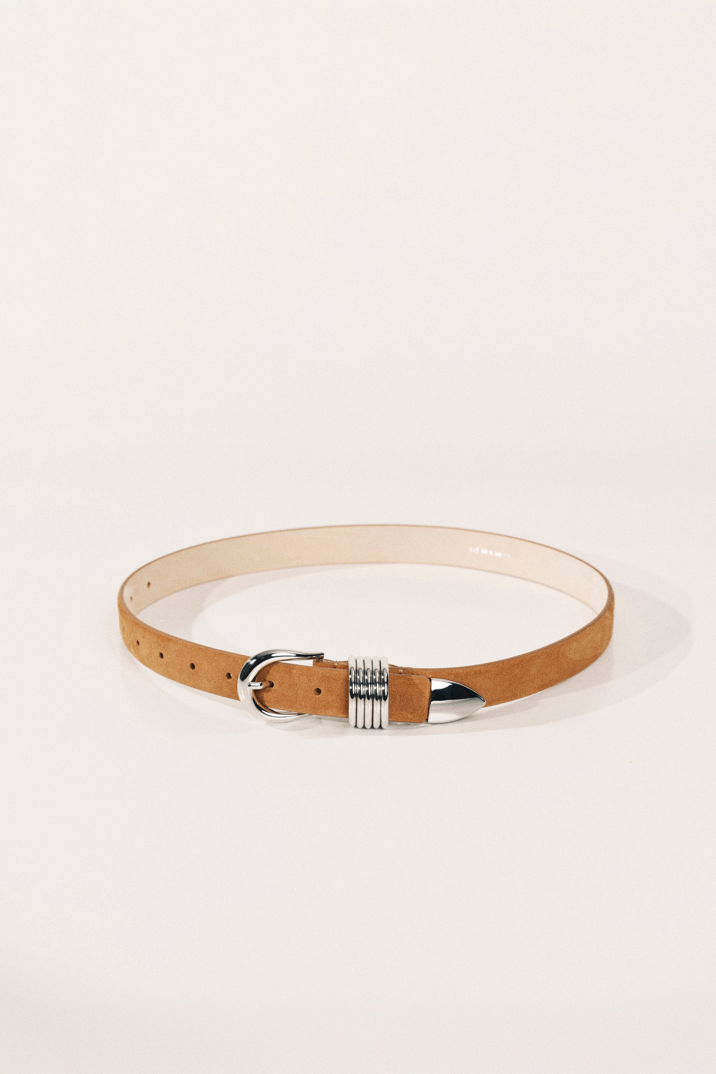 Hollyhock Caramel Suede Silver