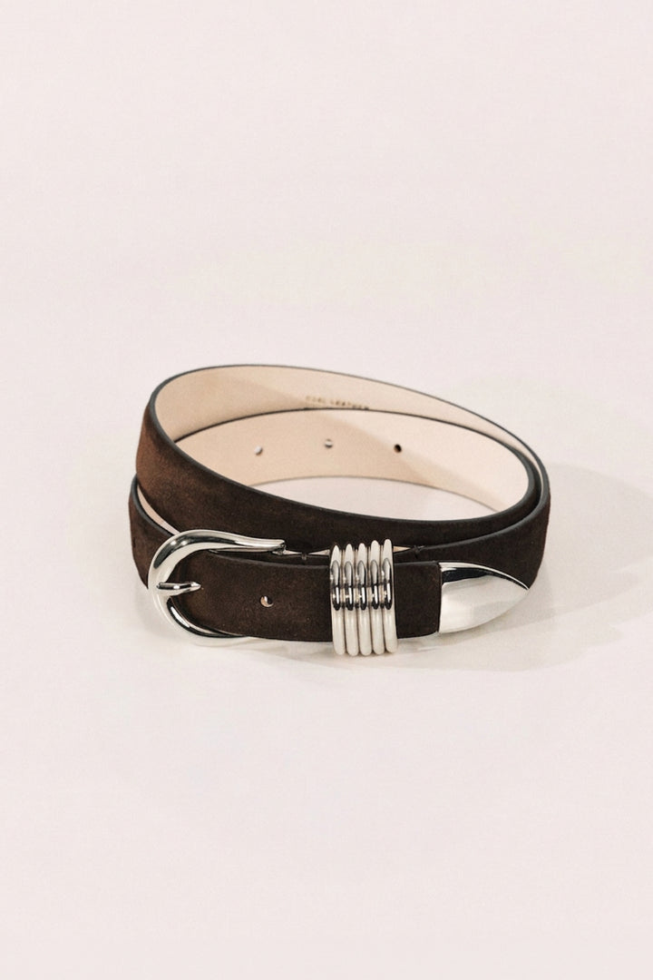 Hollyhock Chocolate Suede Silver