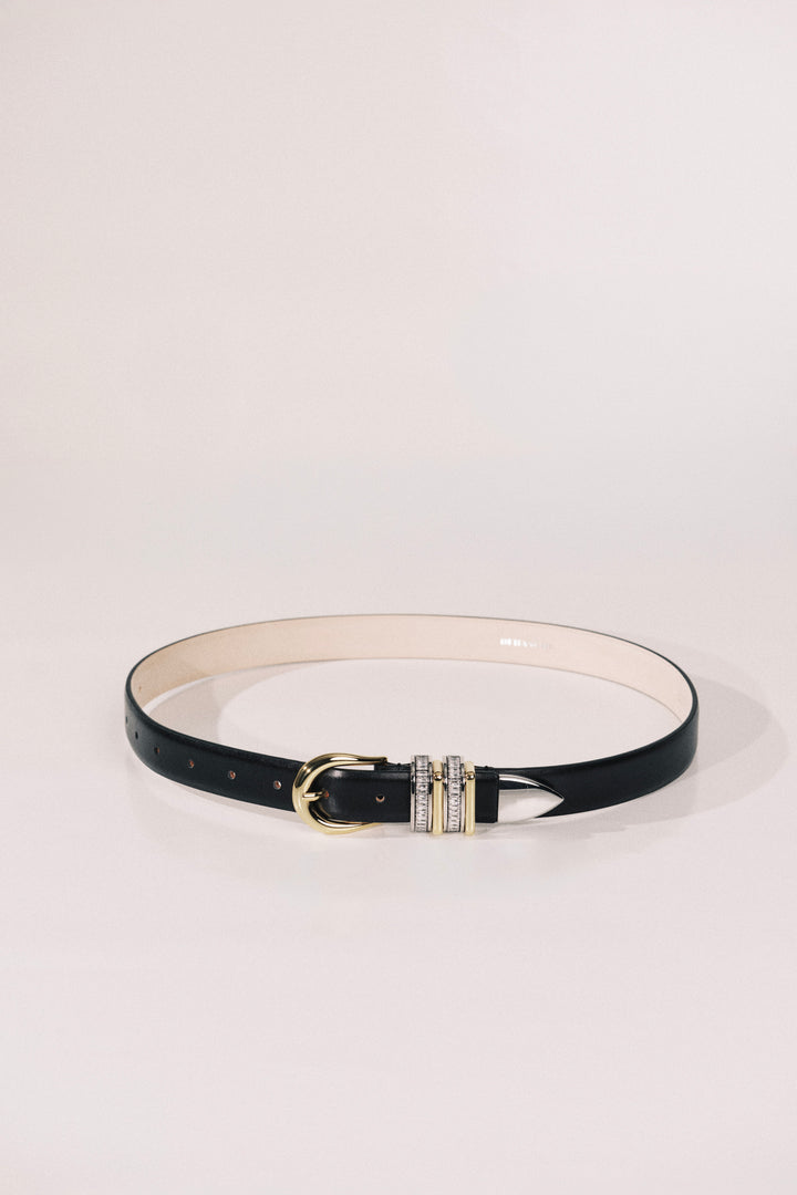 Hollyhock Black Crystal Mixed Metal