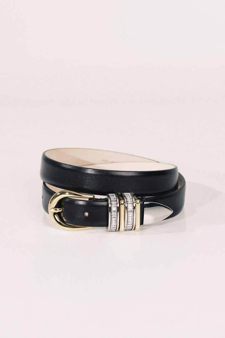 Hollyhock Black Crystal Mixed Metal