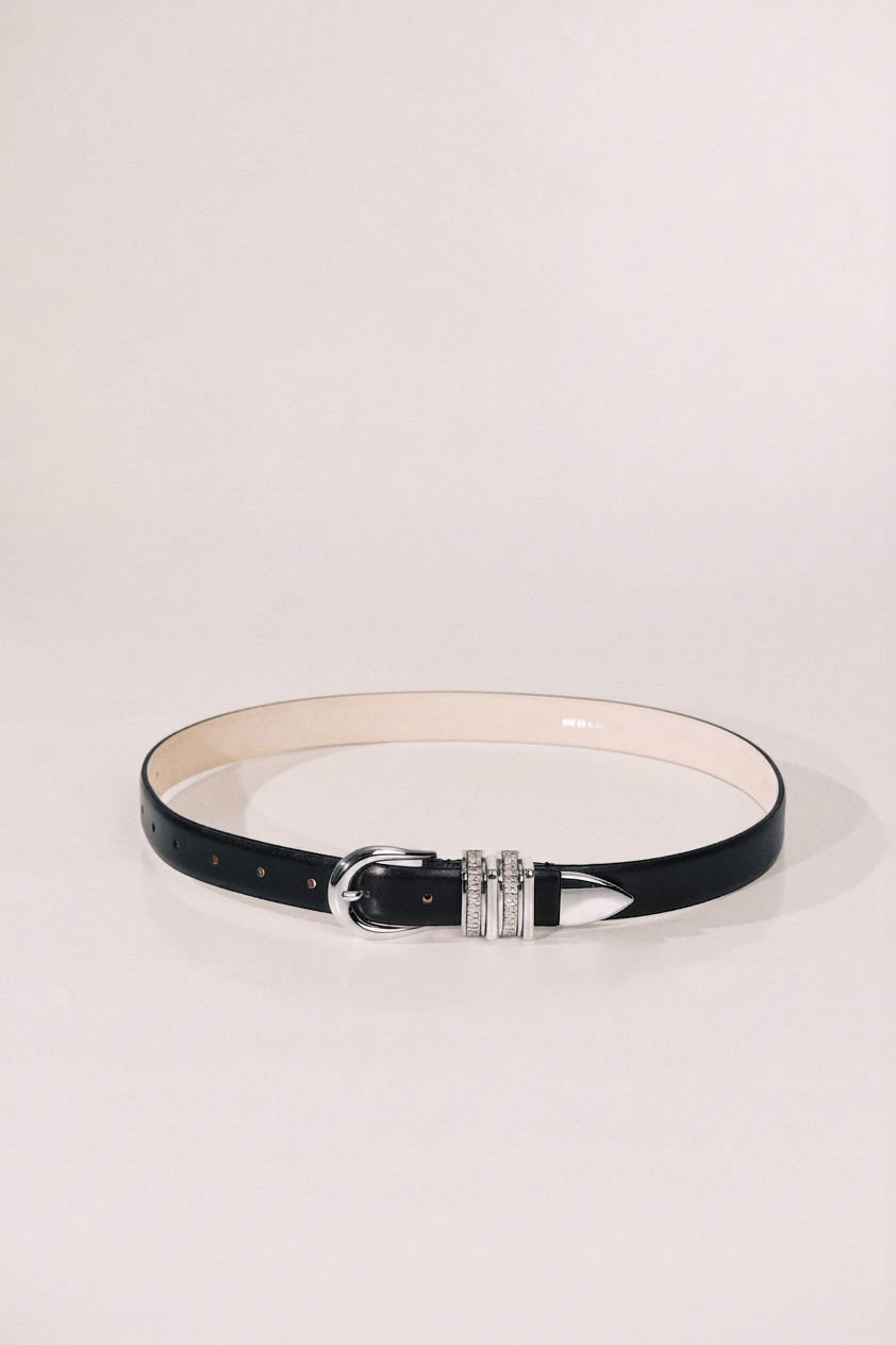 Hollyhock Crystal Black Silver