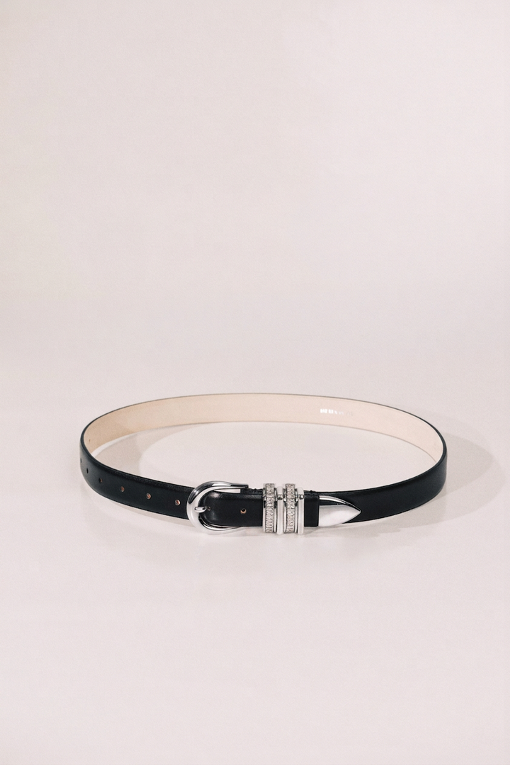 Hollyhock Crystal Black Silver
