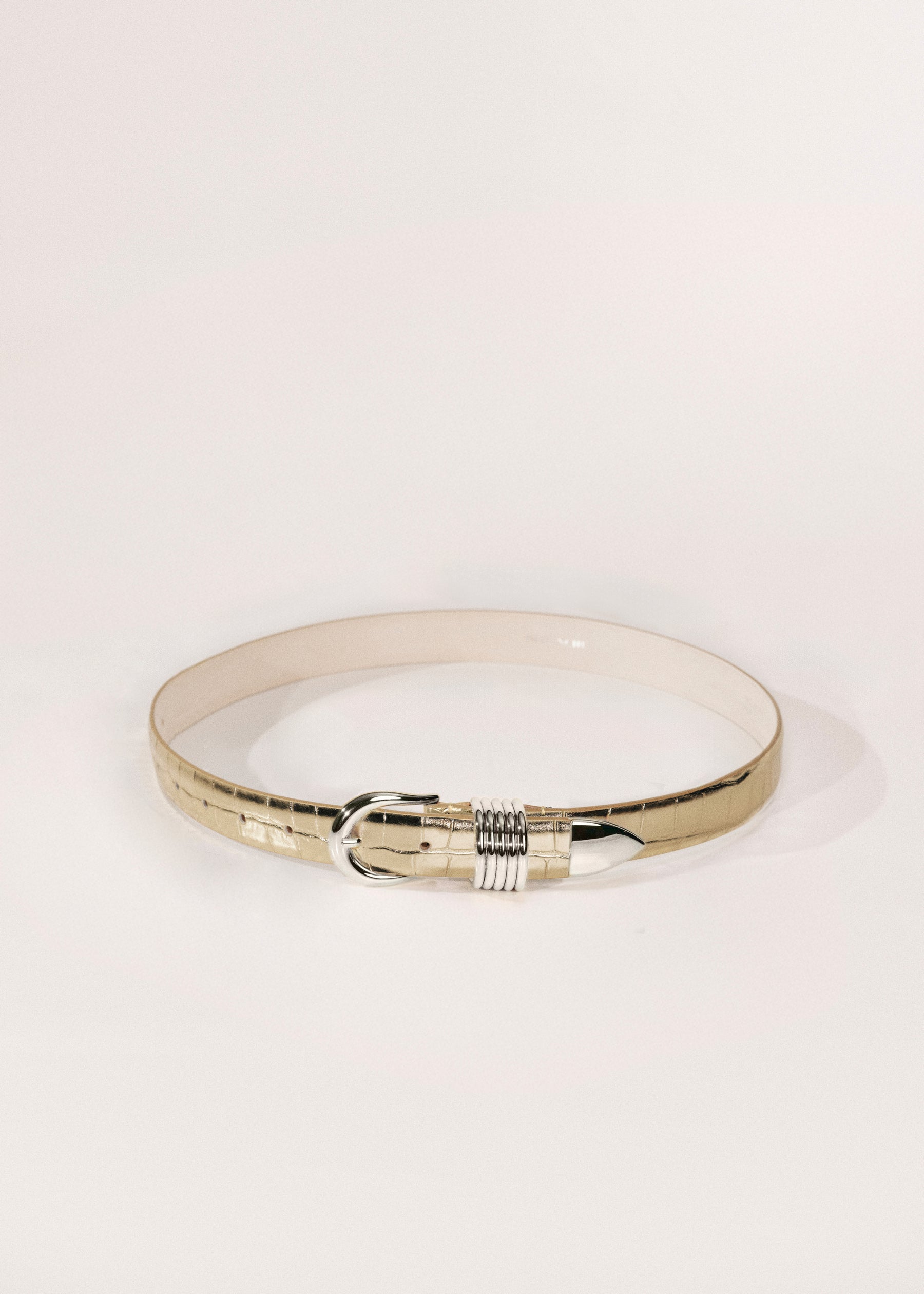 Hollyhock Gold Mirror Croco Silver