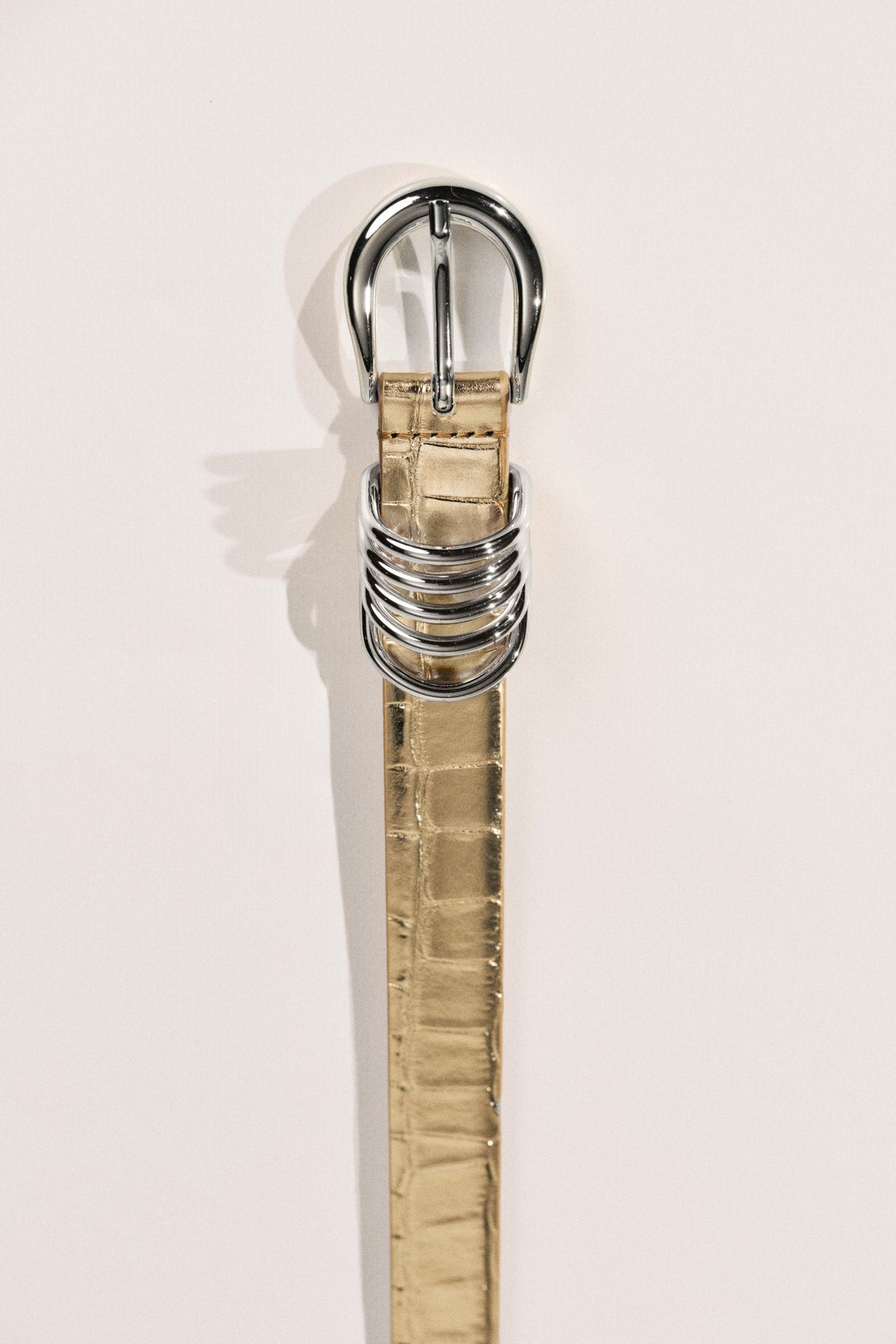 Hollyhock Gold Mirror Croco Silver