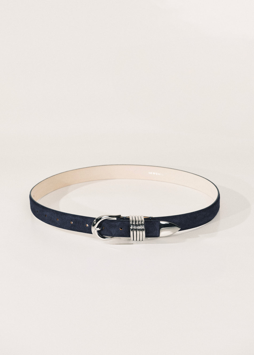 Hollyhock Navy Suede Silver