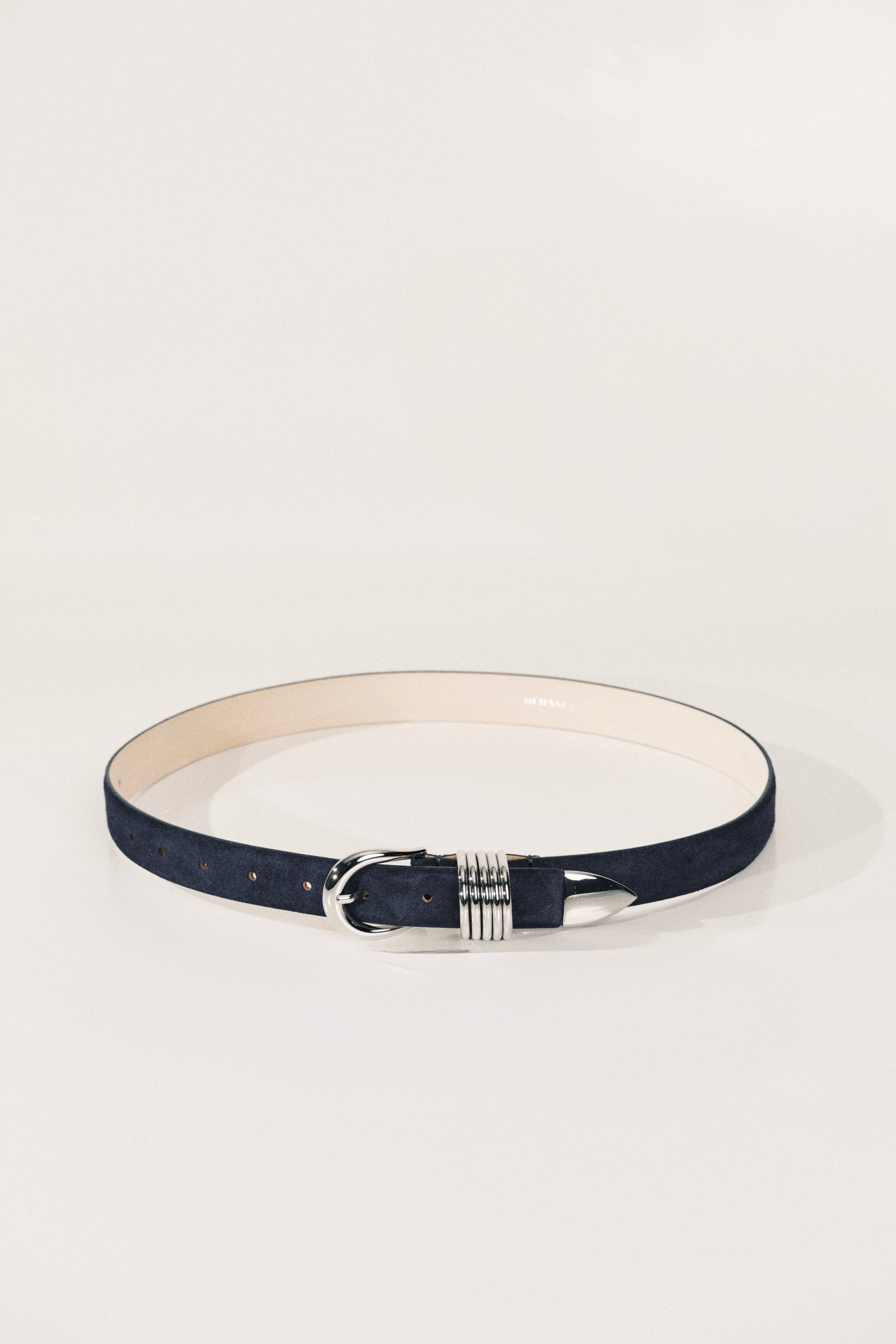 Hollyhock Navy Suede Silver