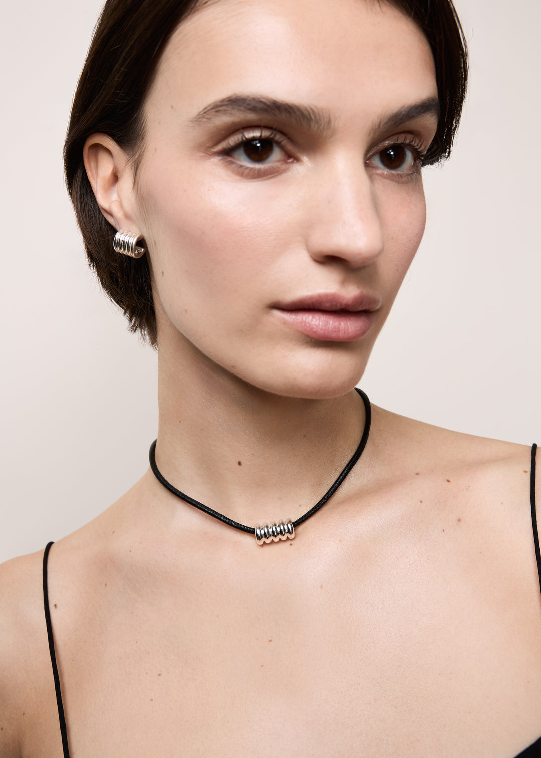 Hollyhock Silver Necklace