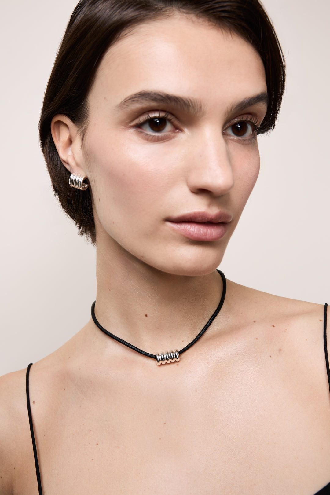 Hollyhock Silver Necklace