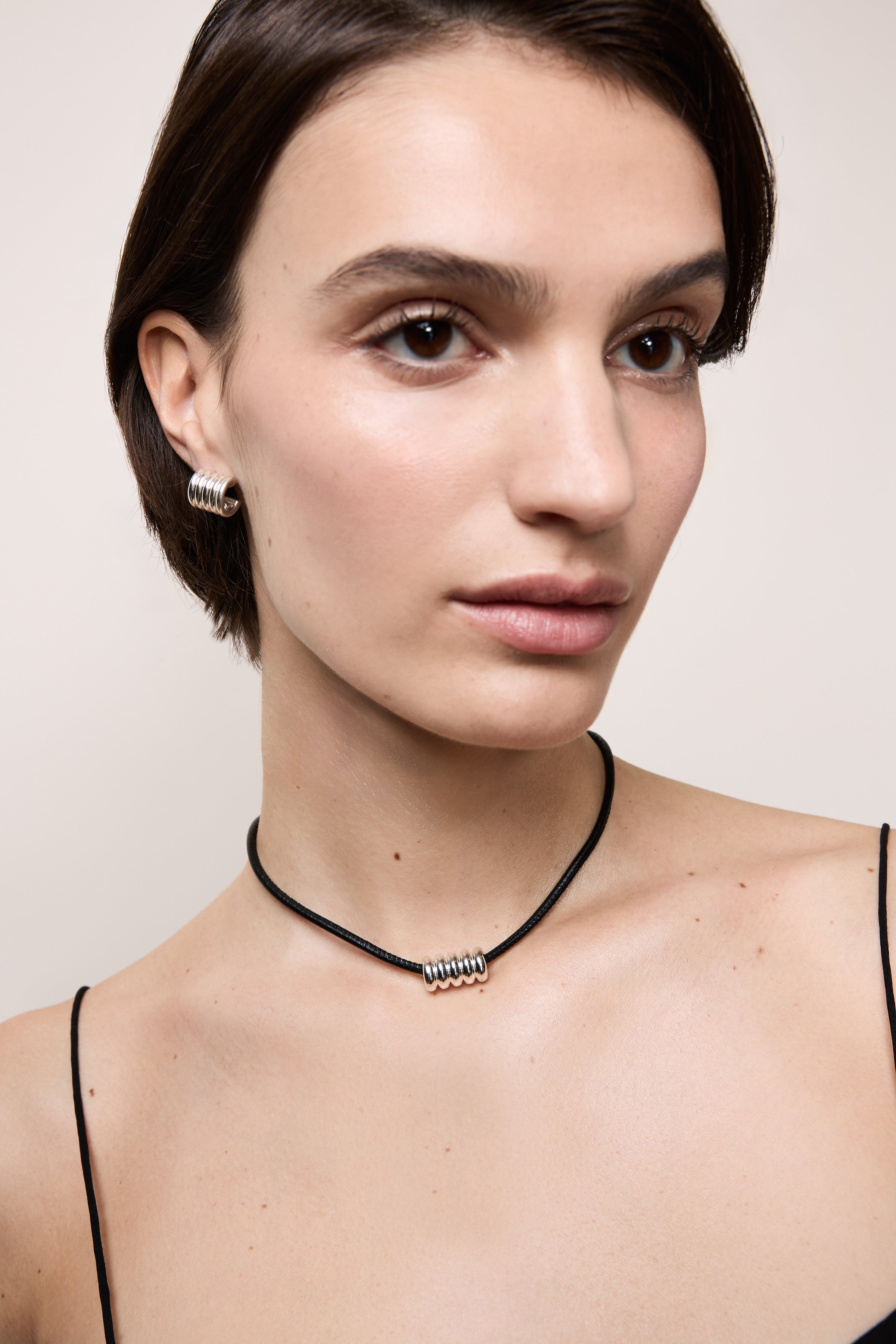 Hollyhock Silver Necklace
