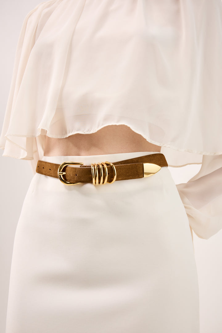 Hollyhock Suede Gold