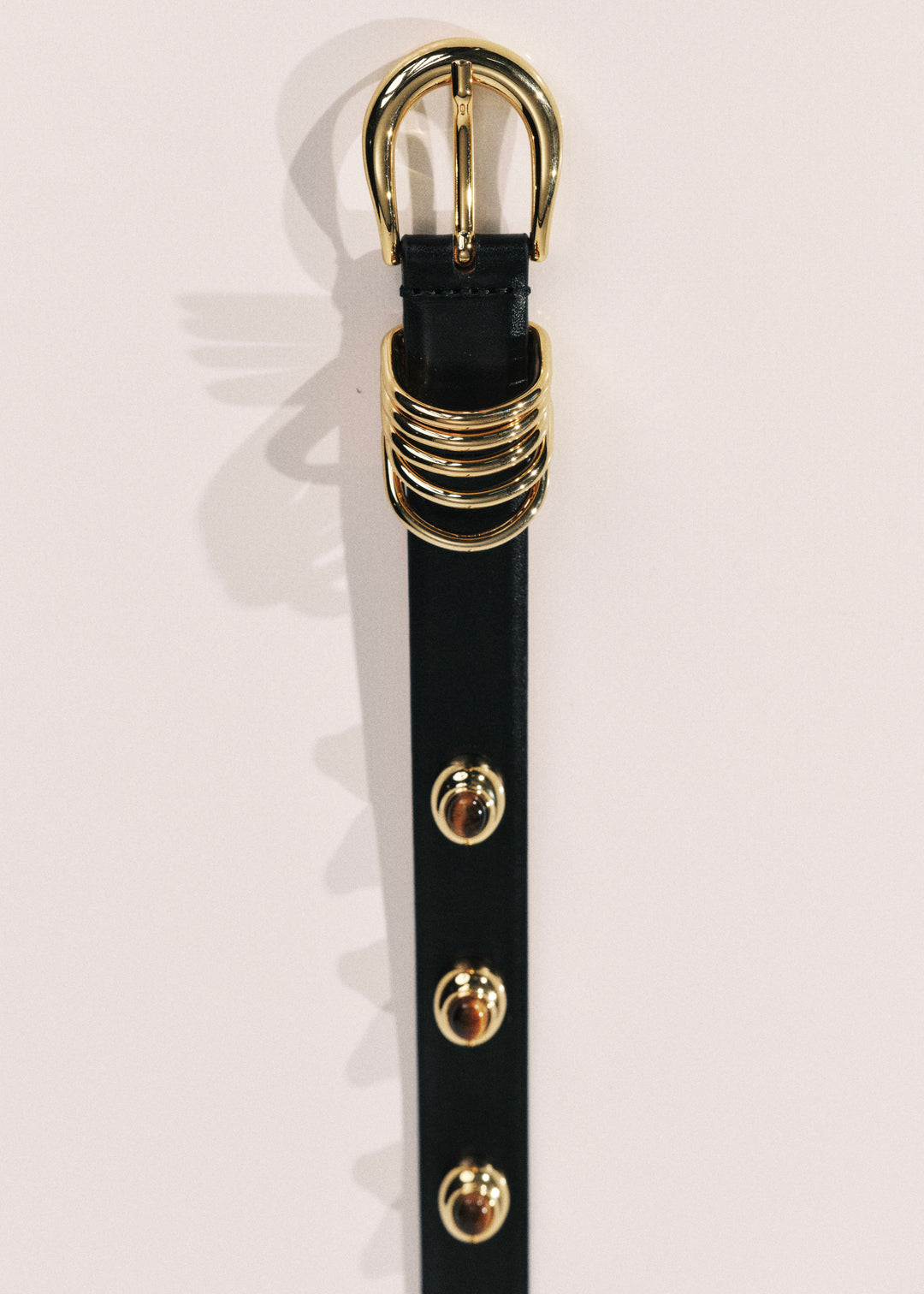 Hollyhock Stone Black Tigers Eye & Gold