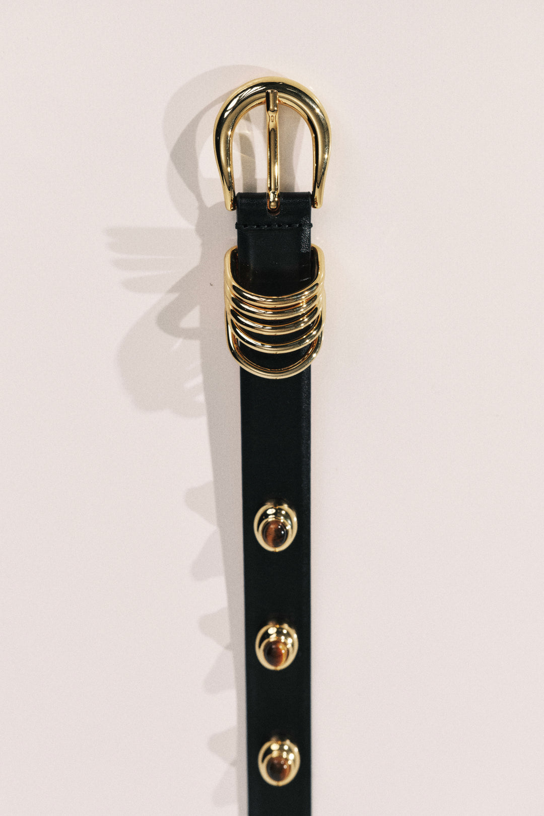 Hollyhock Stone Black Tigers Eye & Gold