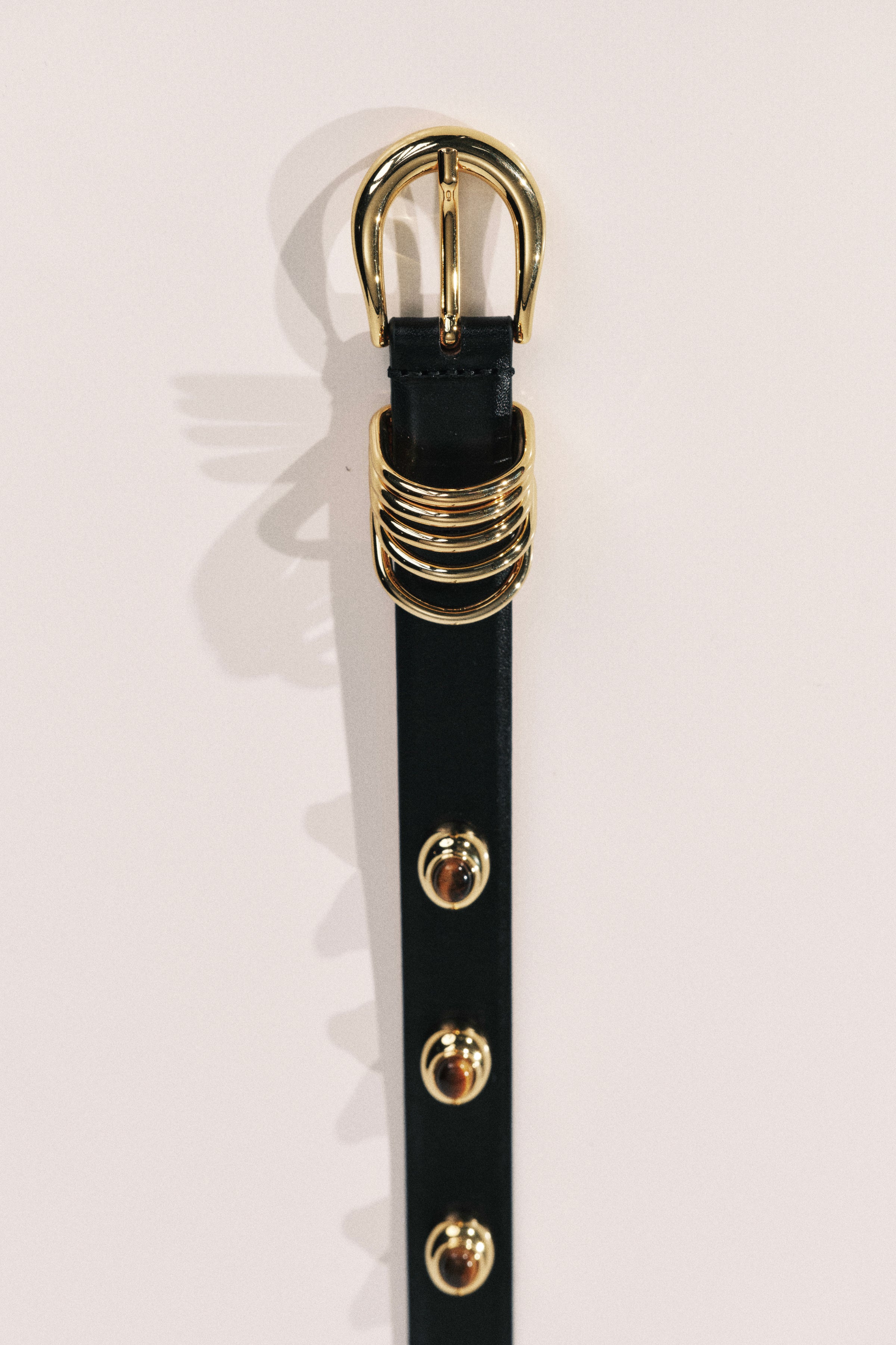 Hollyhock Stone Black Tigers Eye & Gold