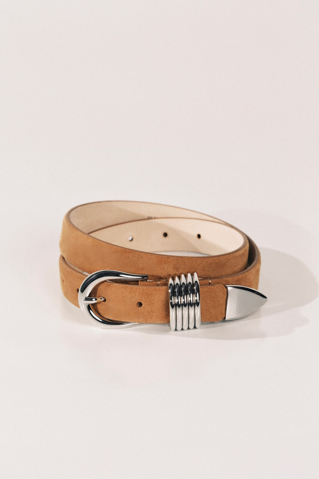 Hollyhock Caramel Suede SIlver