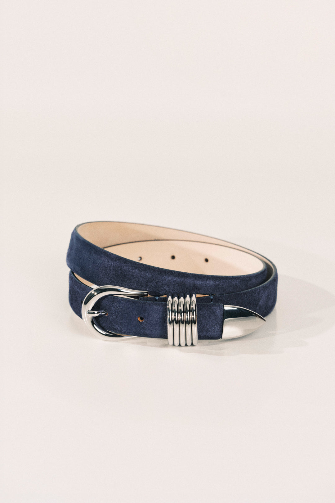 Hollyhock Navy Suede Silver