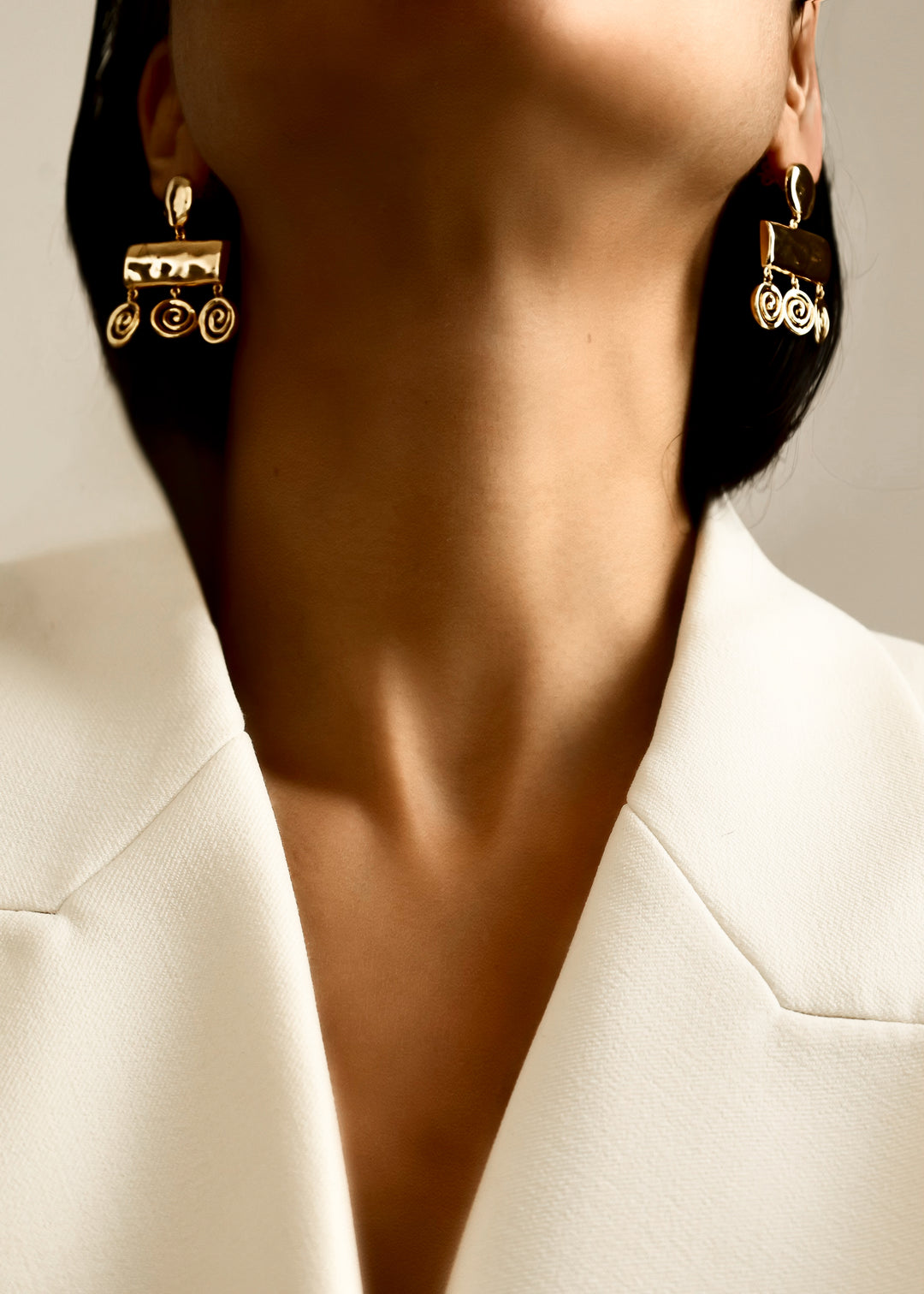 Koru Dangle Earrings Gold