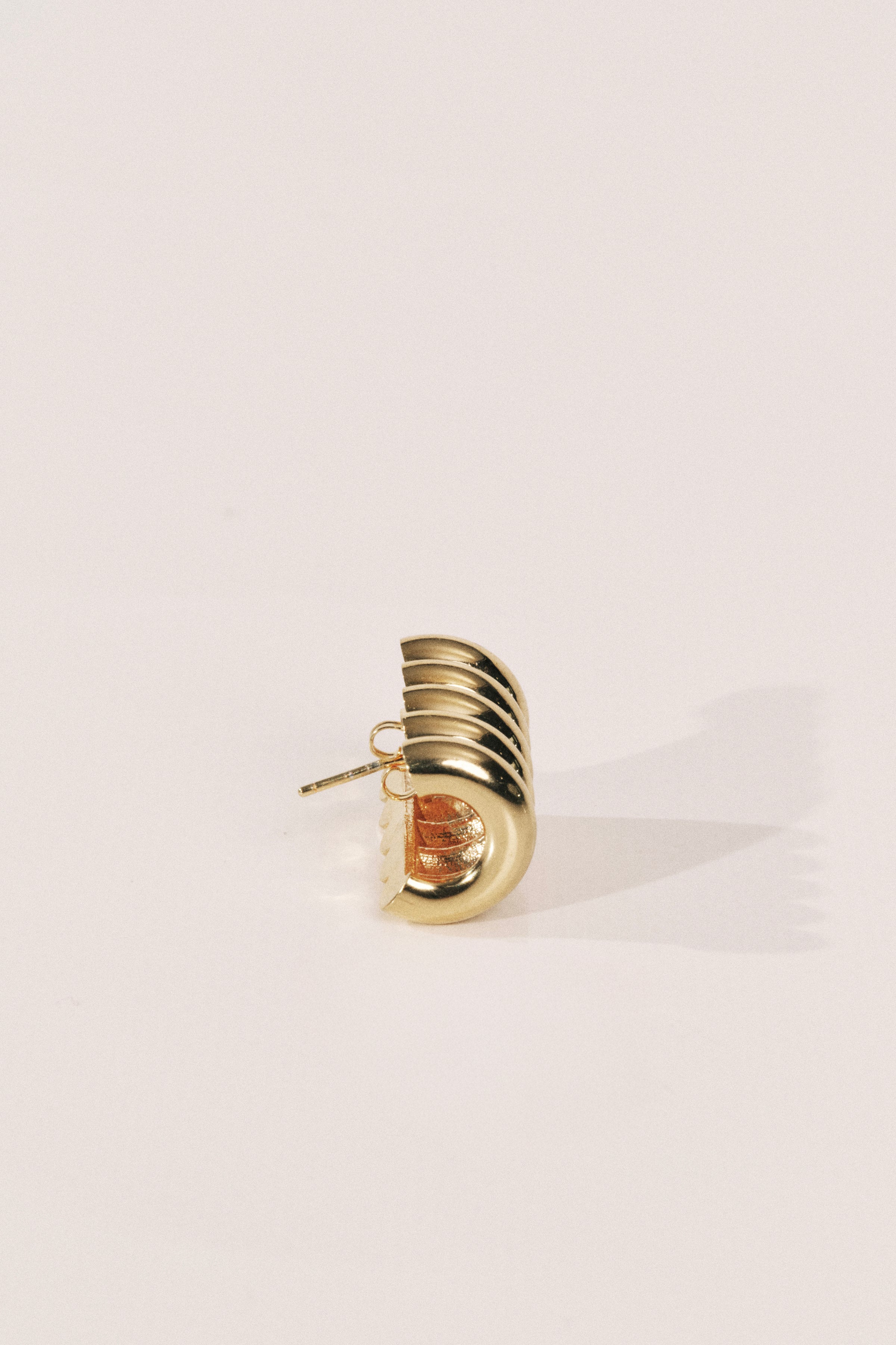 Hollyhock Gold Earrings Large