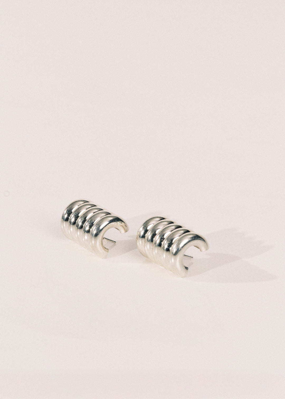 Hollyhock Silver Earrings Large