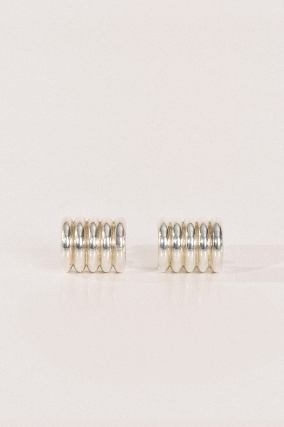 Hollyhock Silver Earrings Medium