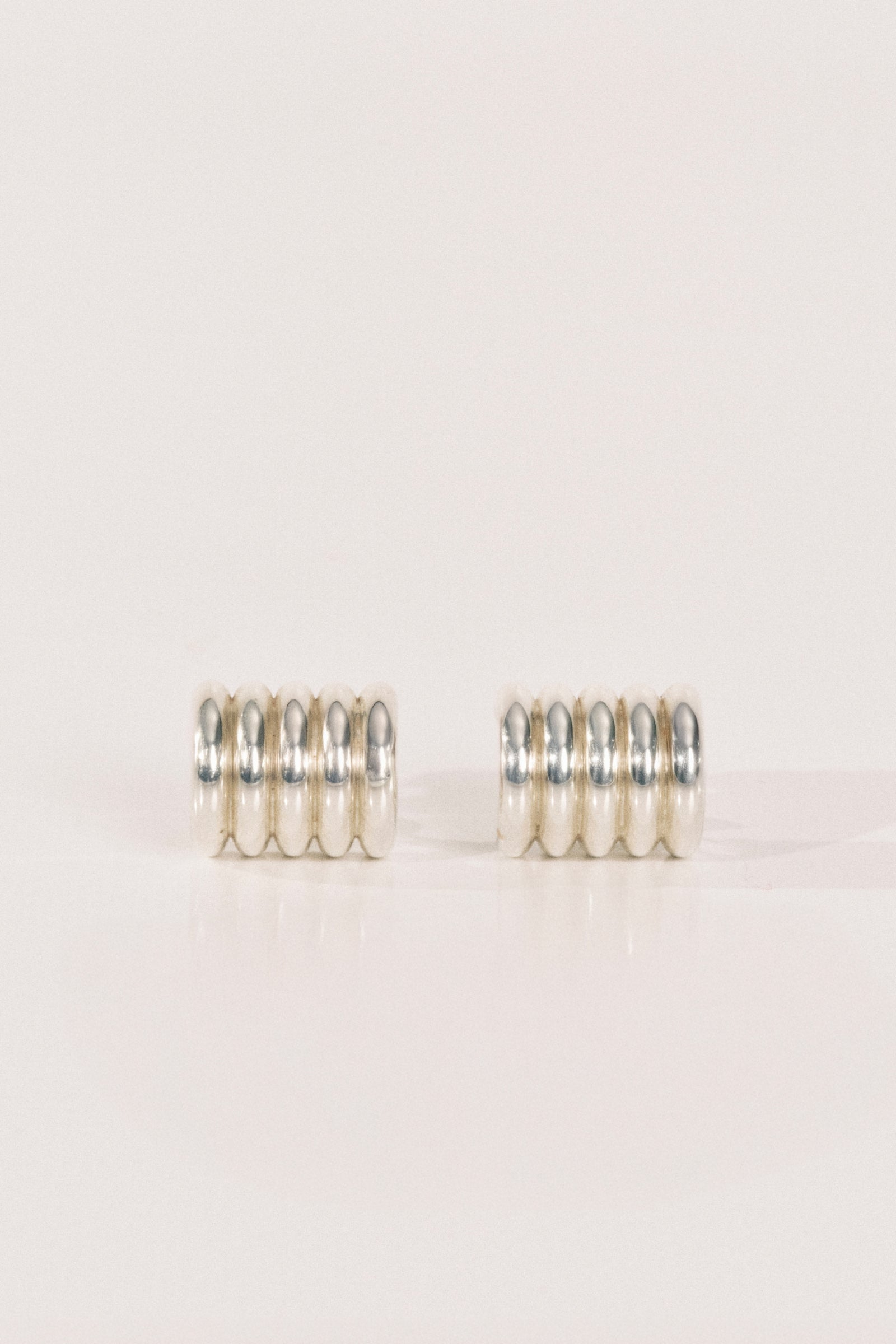 Hollyhock Silver Earrings Medium