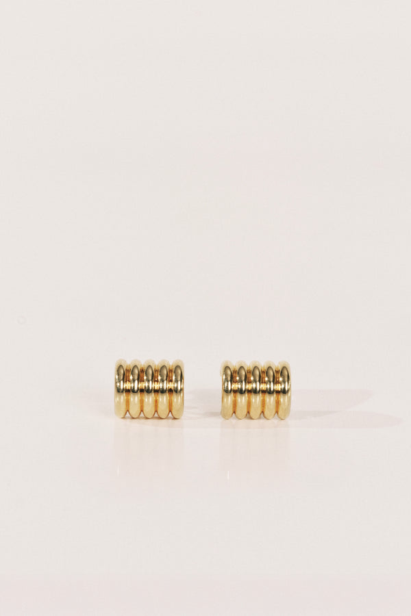 Hollyhock Medium Earrings Gold