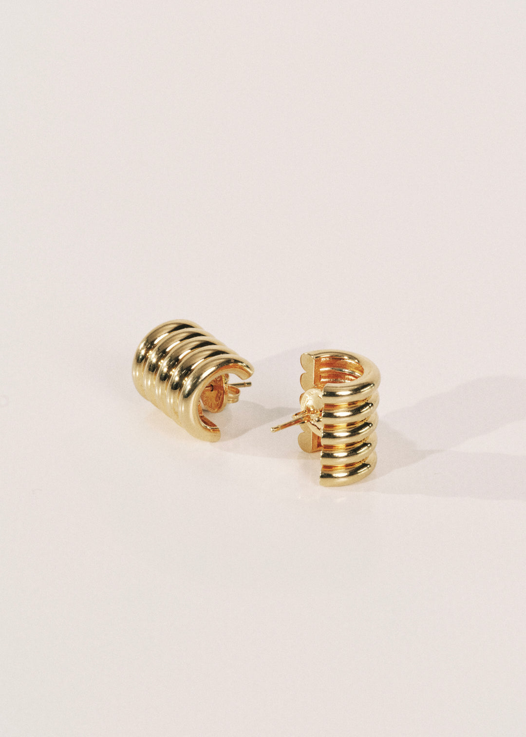 Hollyhock Gold Earrings Medium