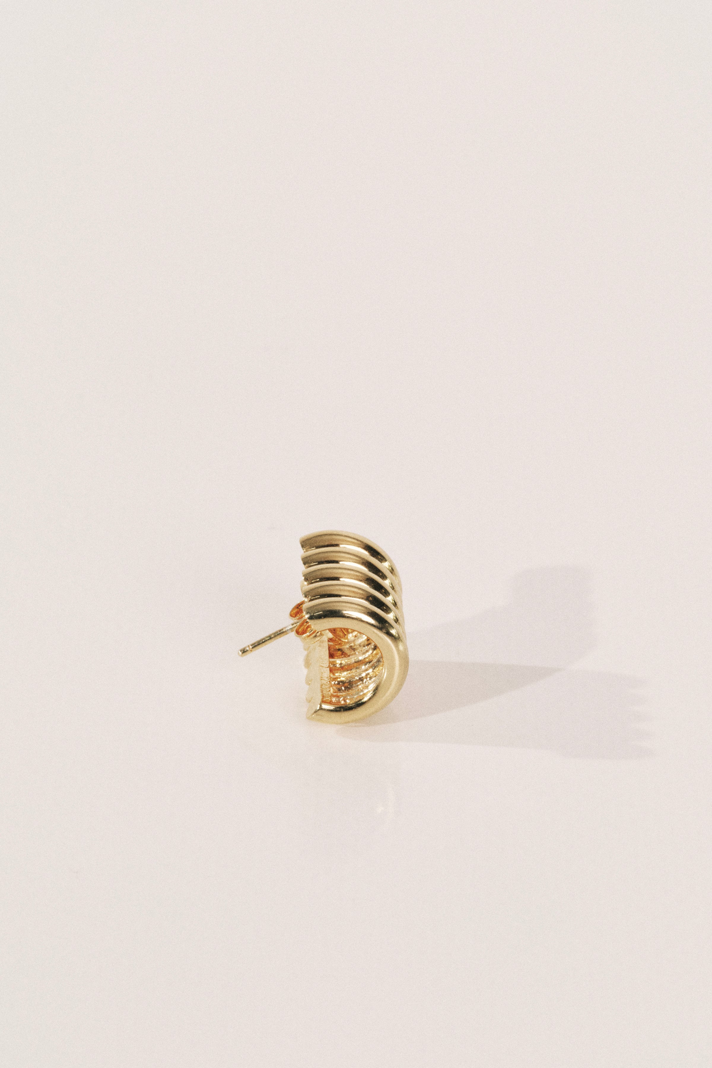 Hollyhock Gold Earrings Medium
