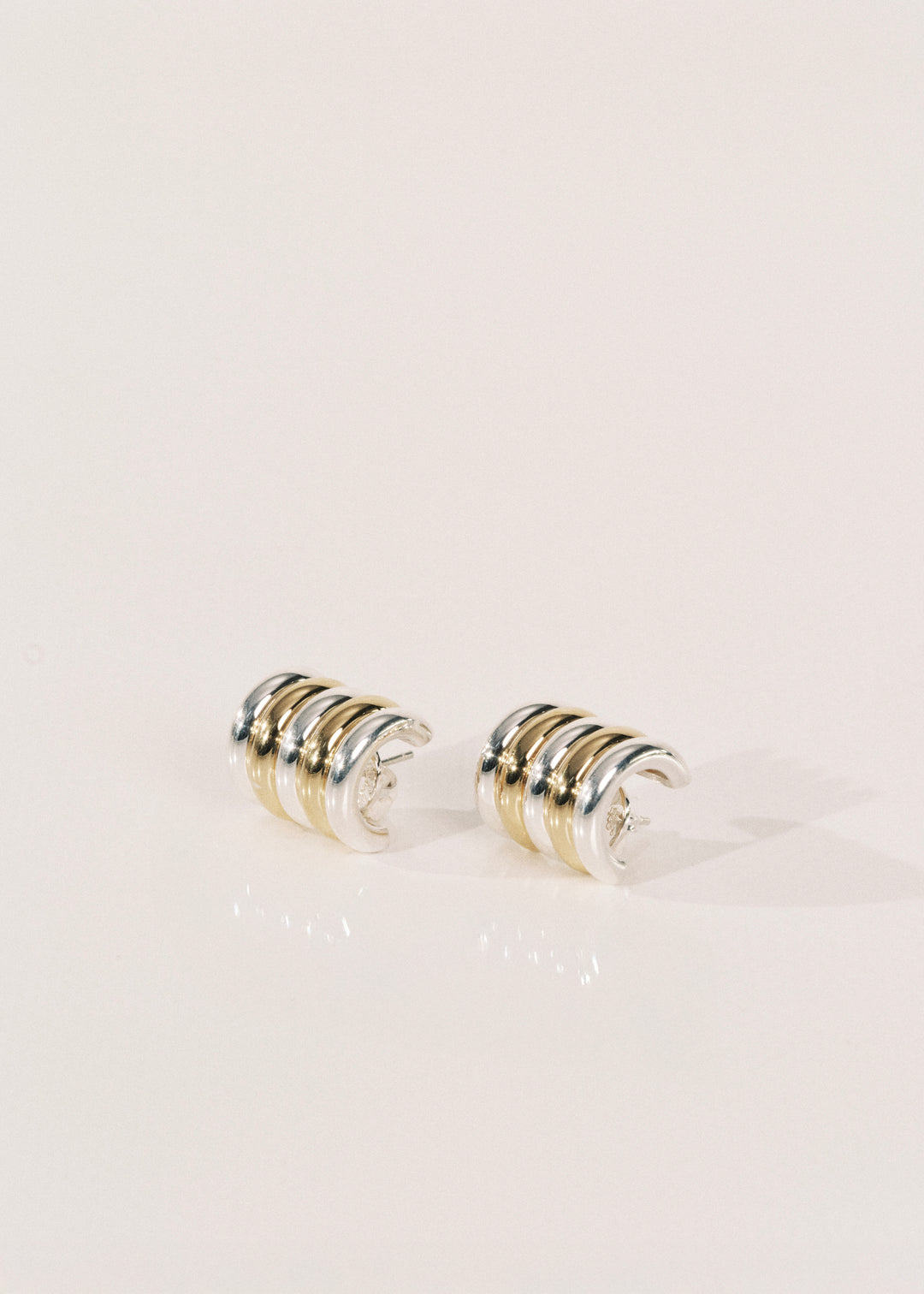 Hollyhock Mixed Metal Earrings Medium