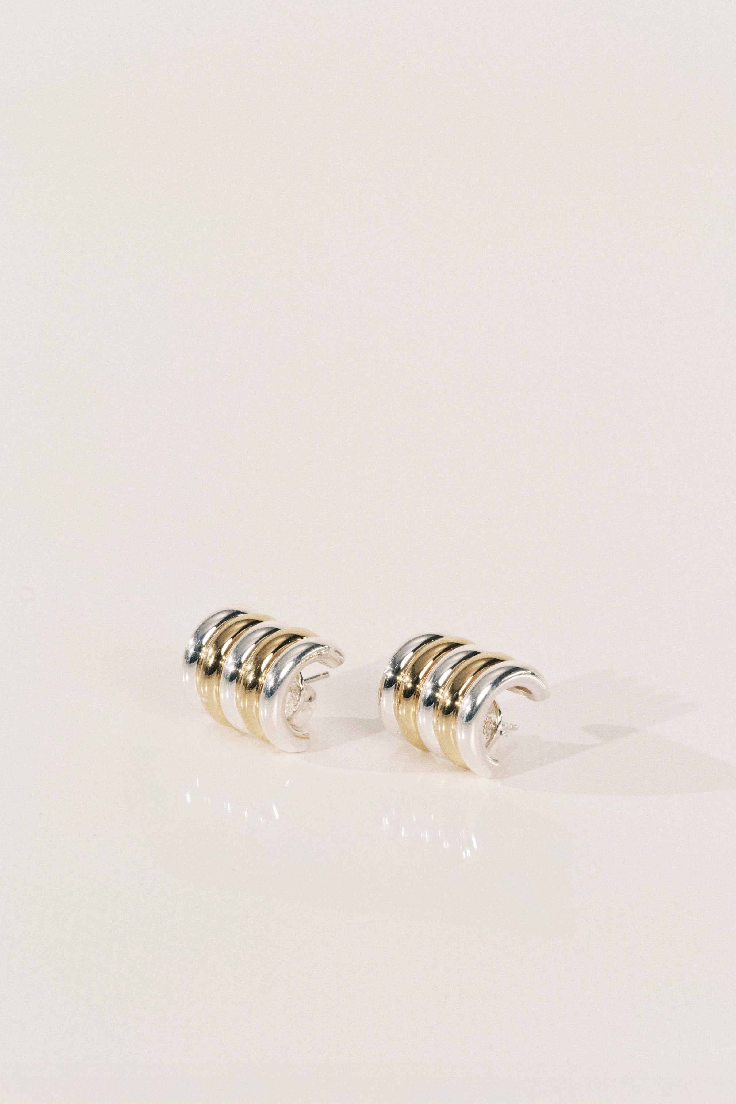 Hollyhock Mixed Metal Earrings Medium