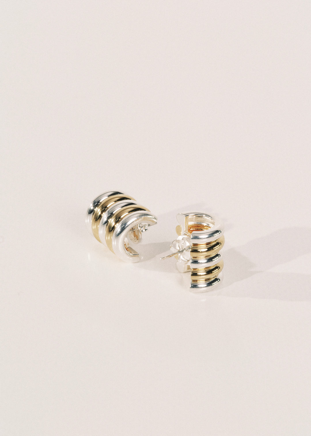 Hollyhock Mixed Metal Earrings Medium
