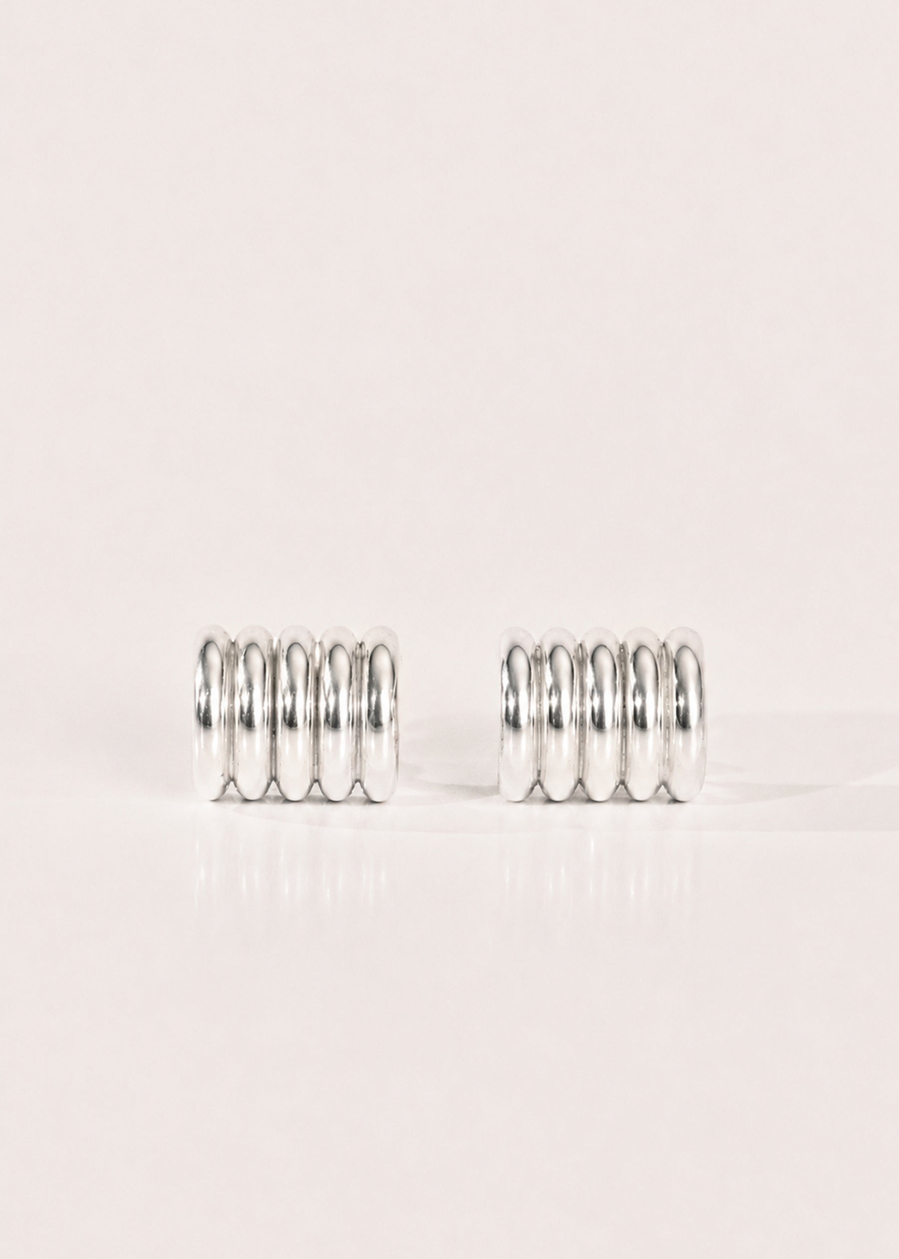 Hollyhock Silver Earrings Medium