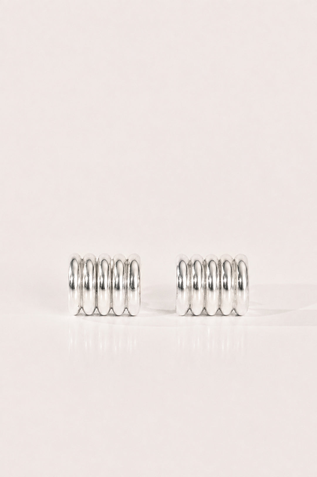 Hollyhock Silver Earrings Medium