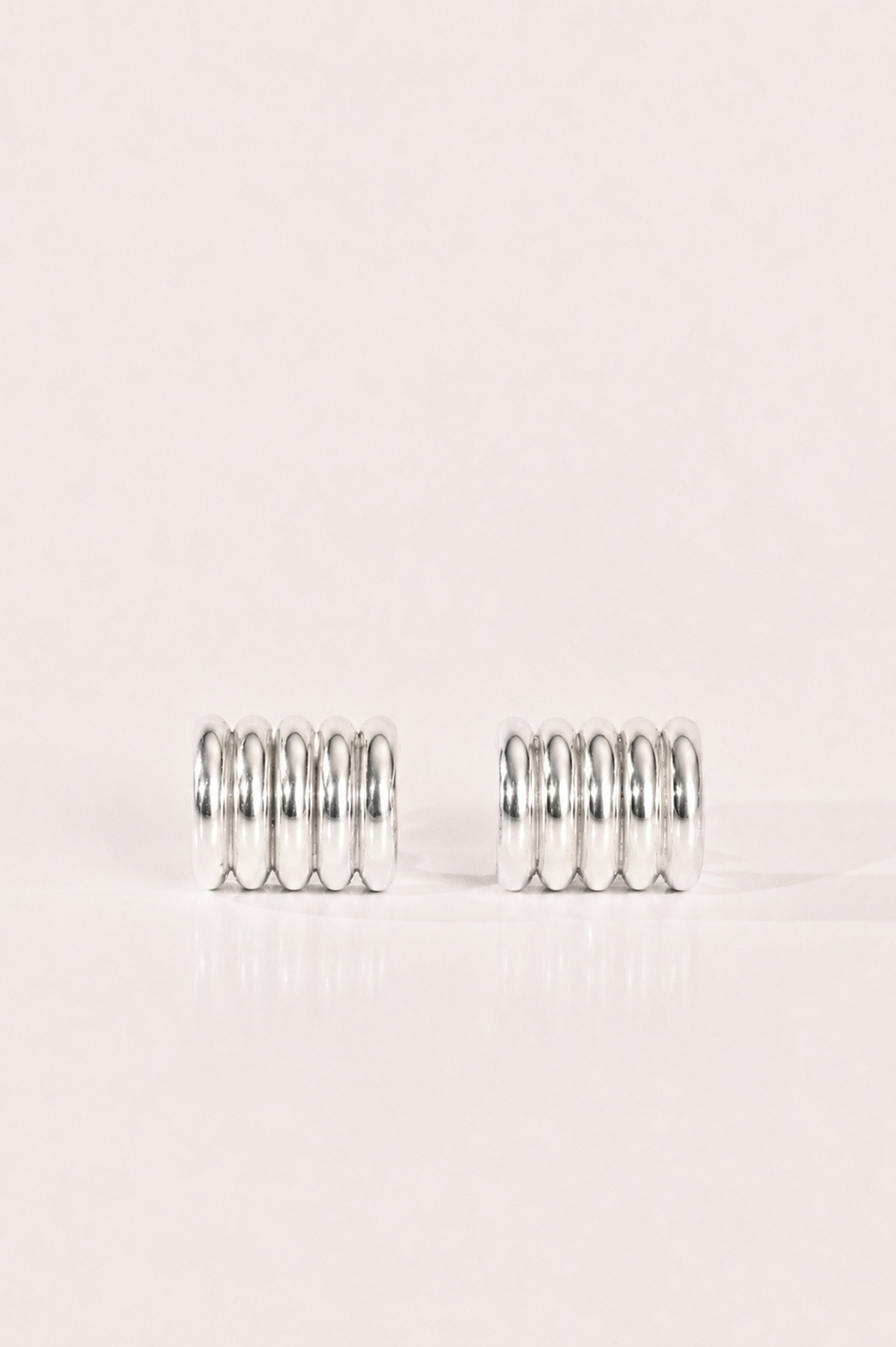 Hollyhock Silver Earrings Medium