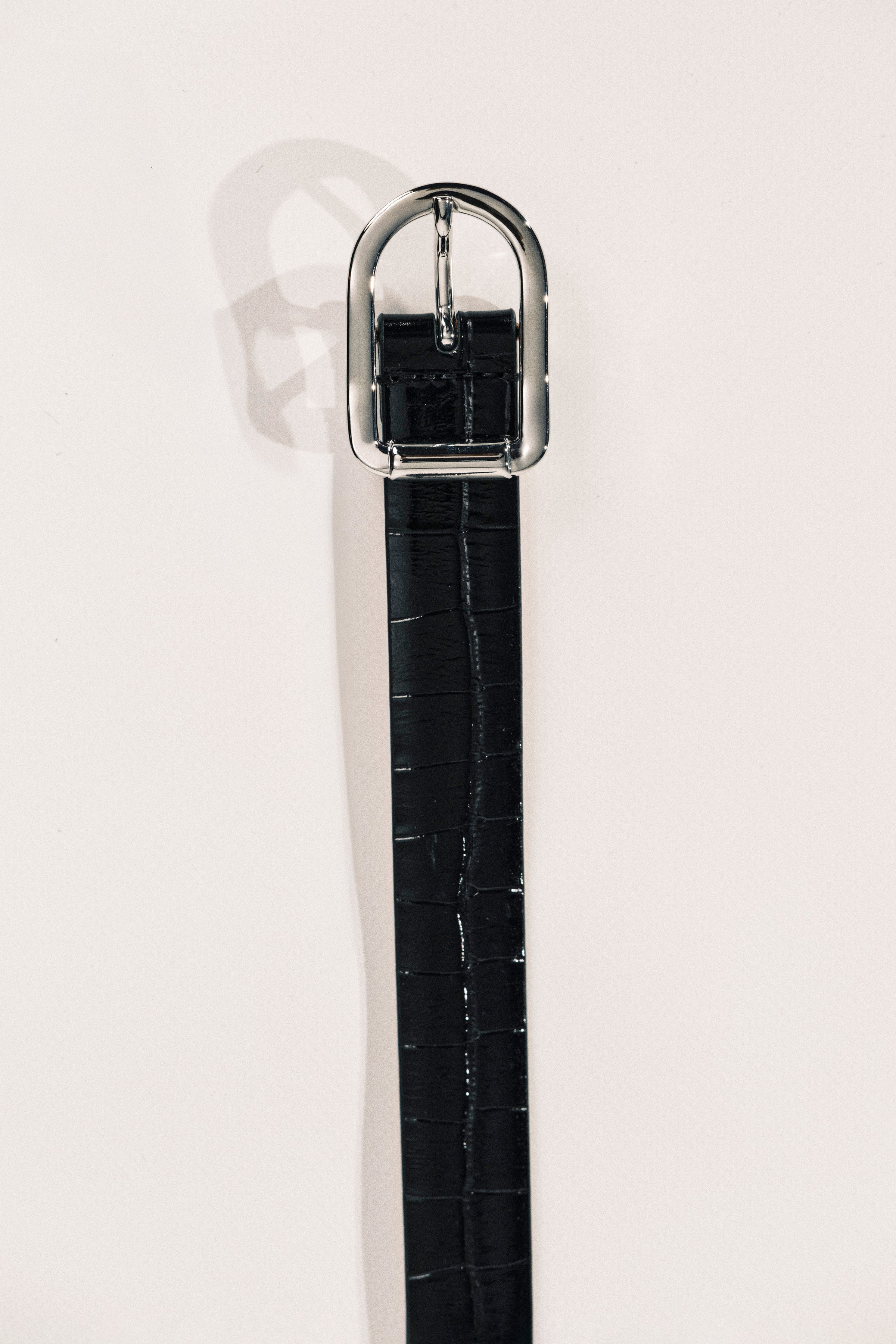 Mija Black Croco Silver