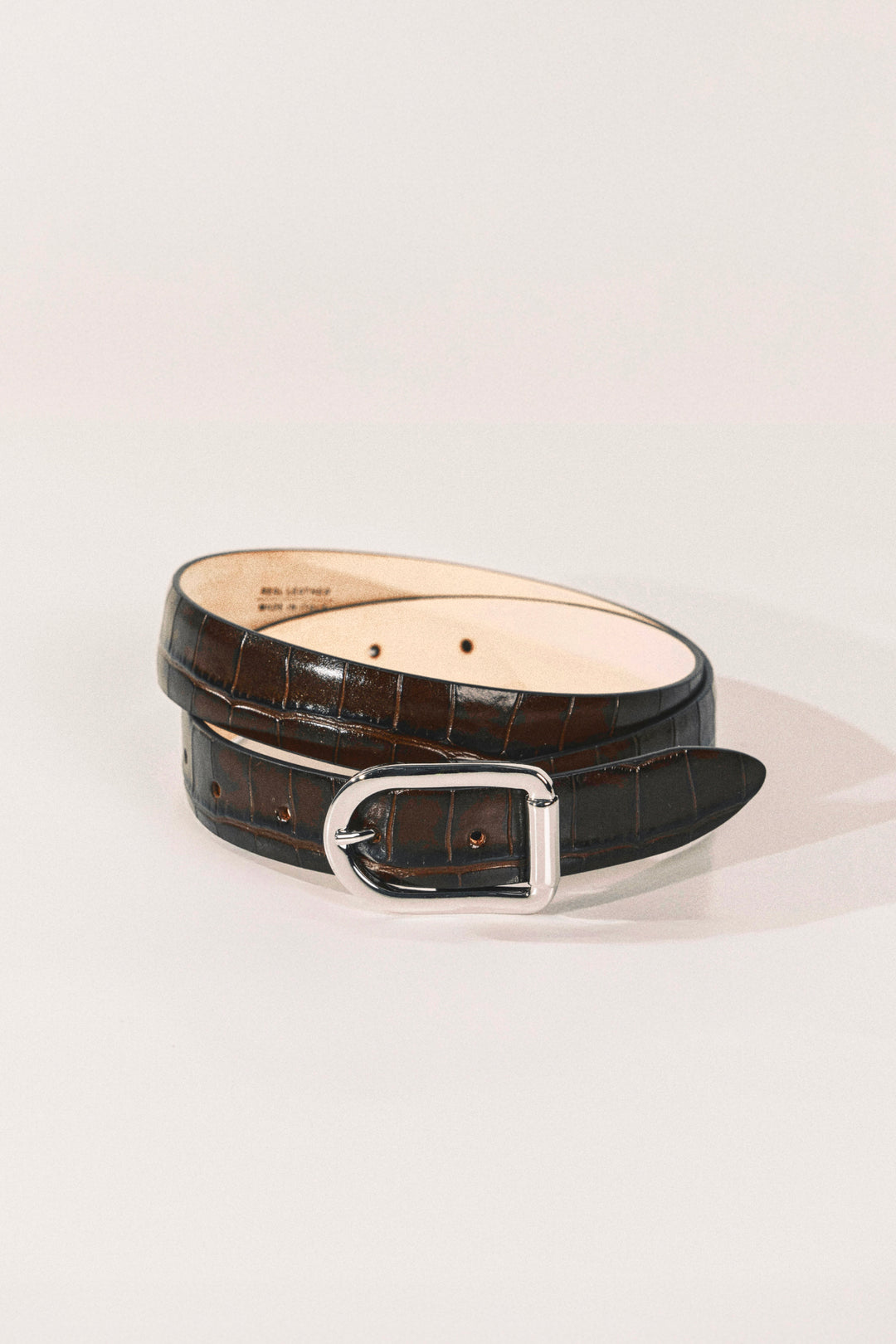 Mija Dark Chocolate Croco Silver