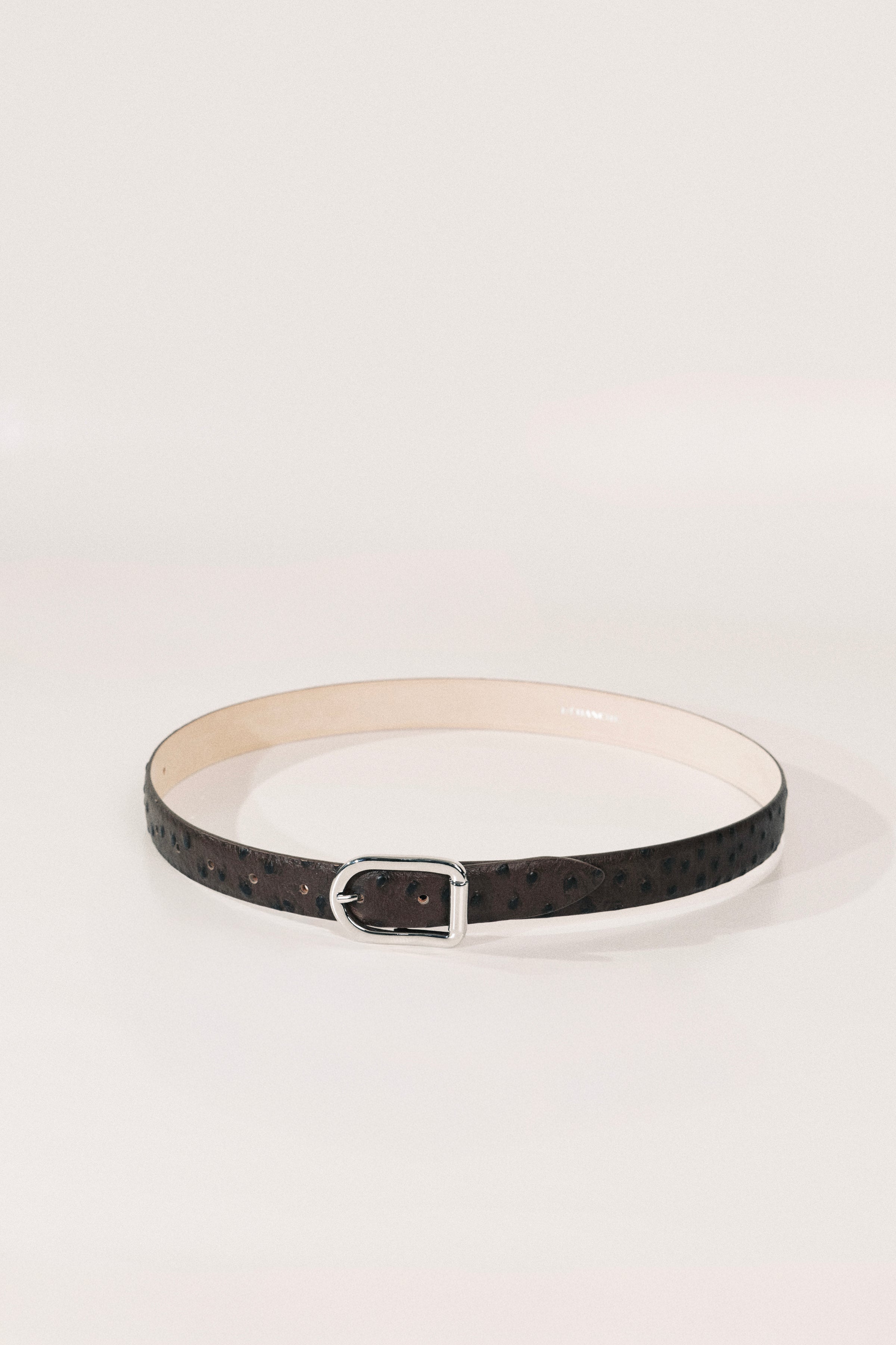 Mija Brown Ostrich Silver
